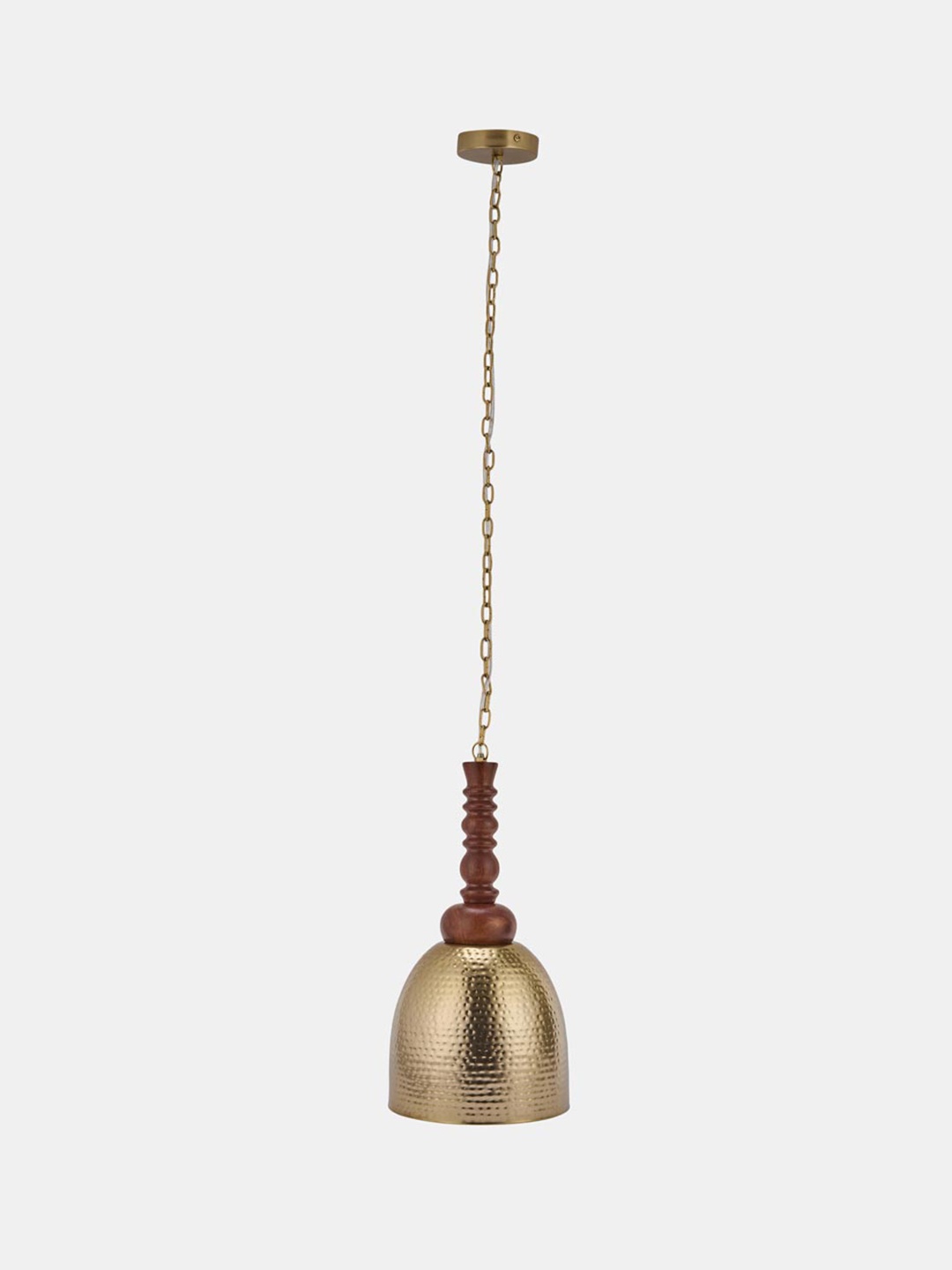 

Fabindia Gold-Toned & Brown Textured Ceiling Lamp