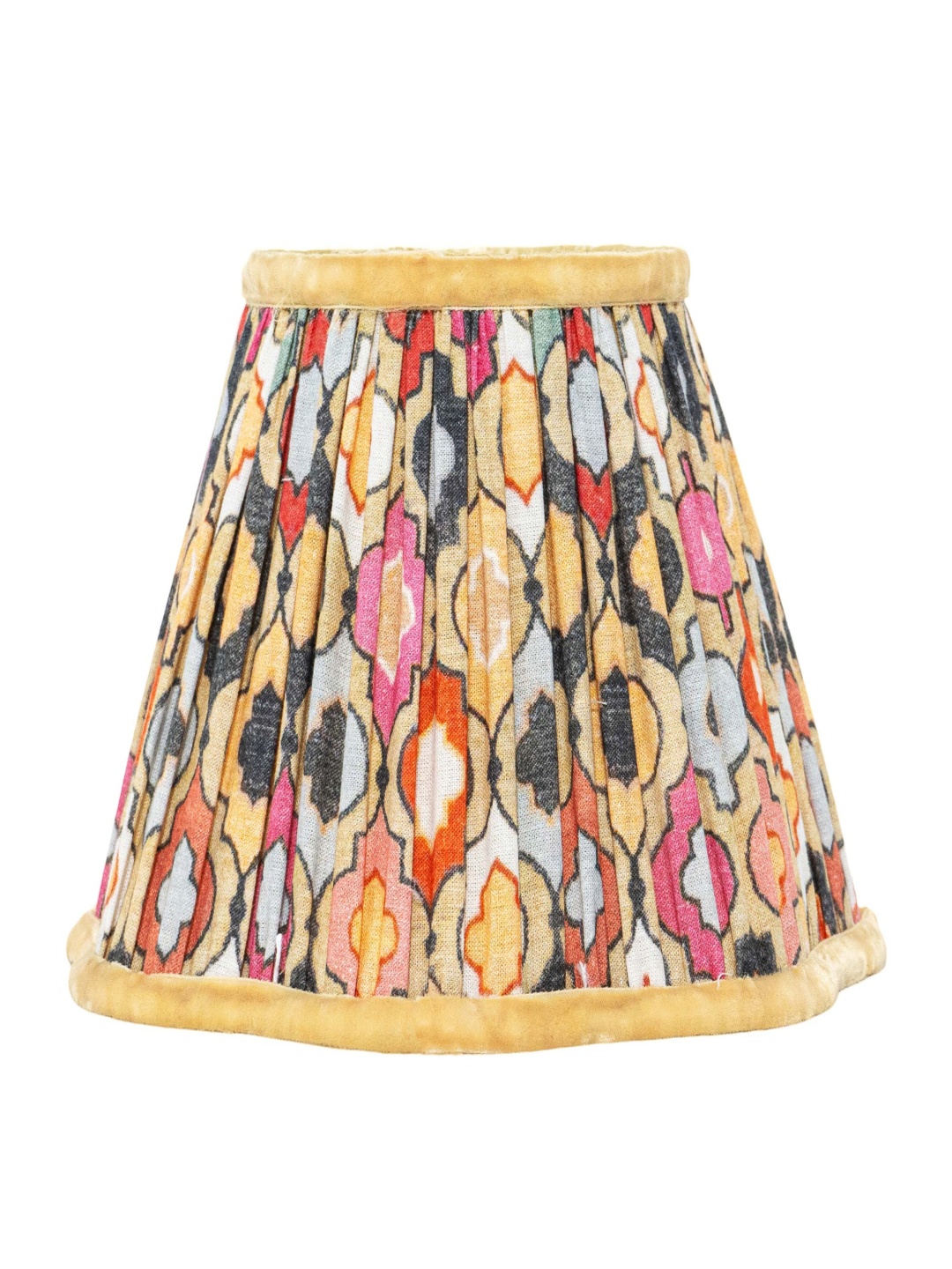

Lampenschirm India Beige Printed Cotton Frustum Shaped Lampshade