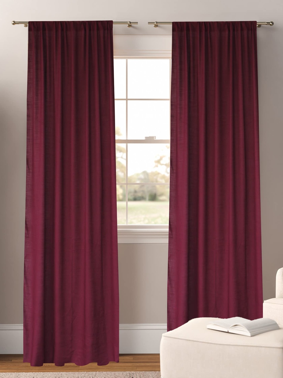 

Dekor World Multicoloured Set of 2 Sheer Window Curtain, Multi