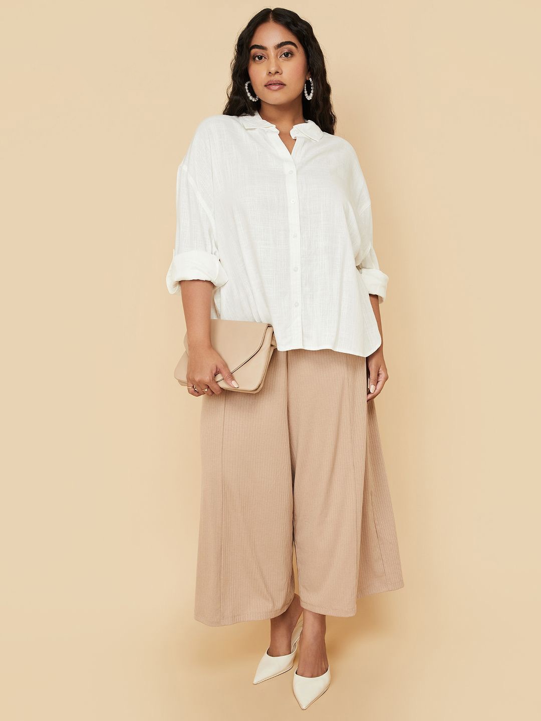 

max Women Opaque Casual Shirt, Off white