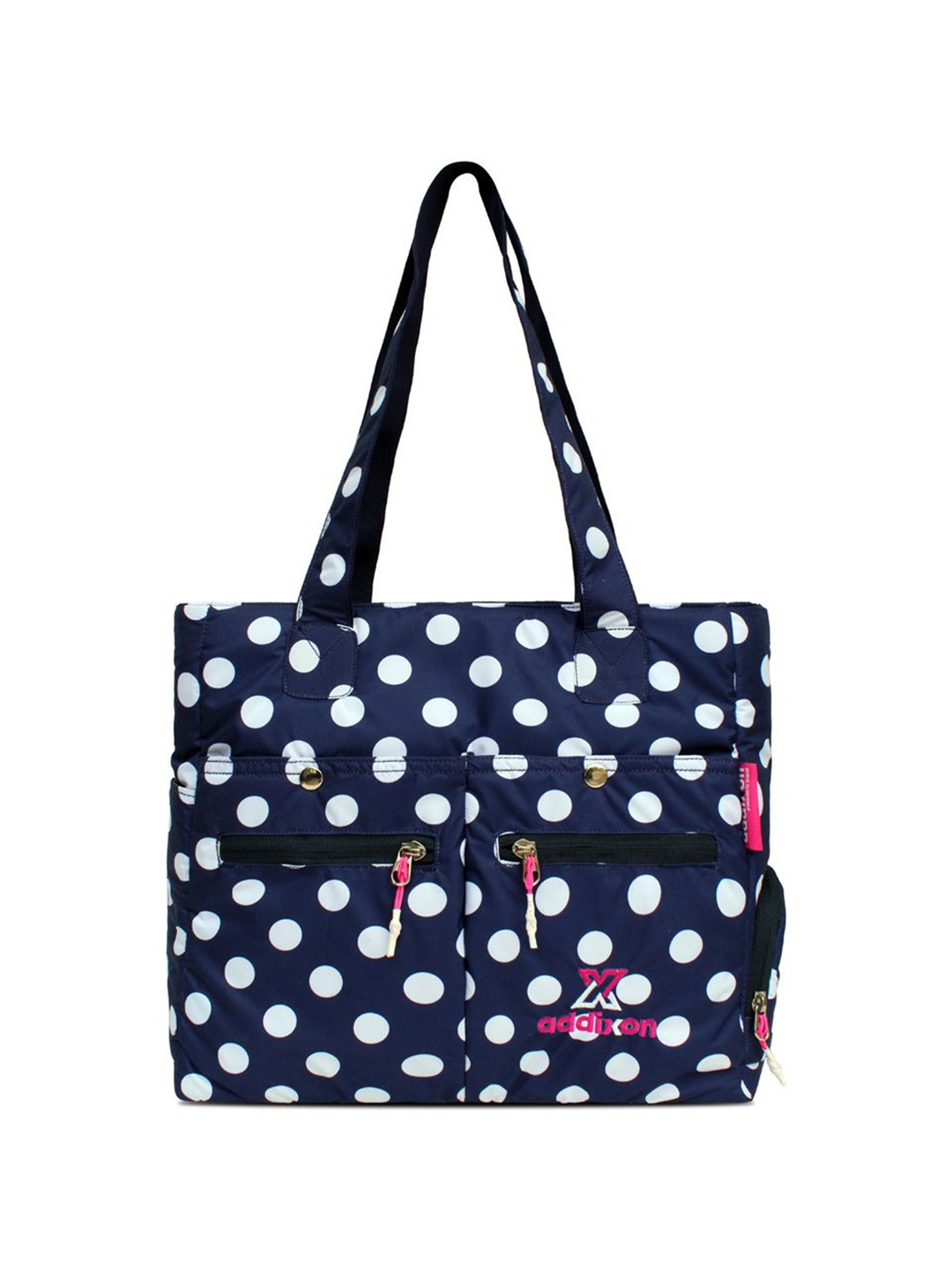 

Addixon Printed Structured Shoulder Bag with Cut Work, Blue