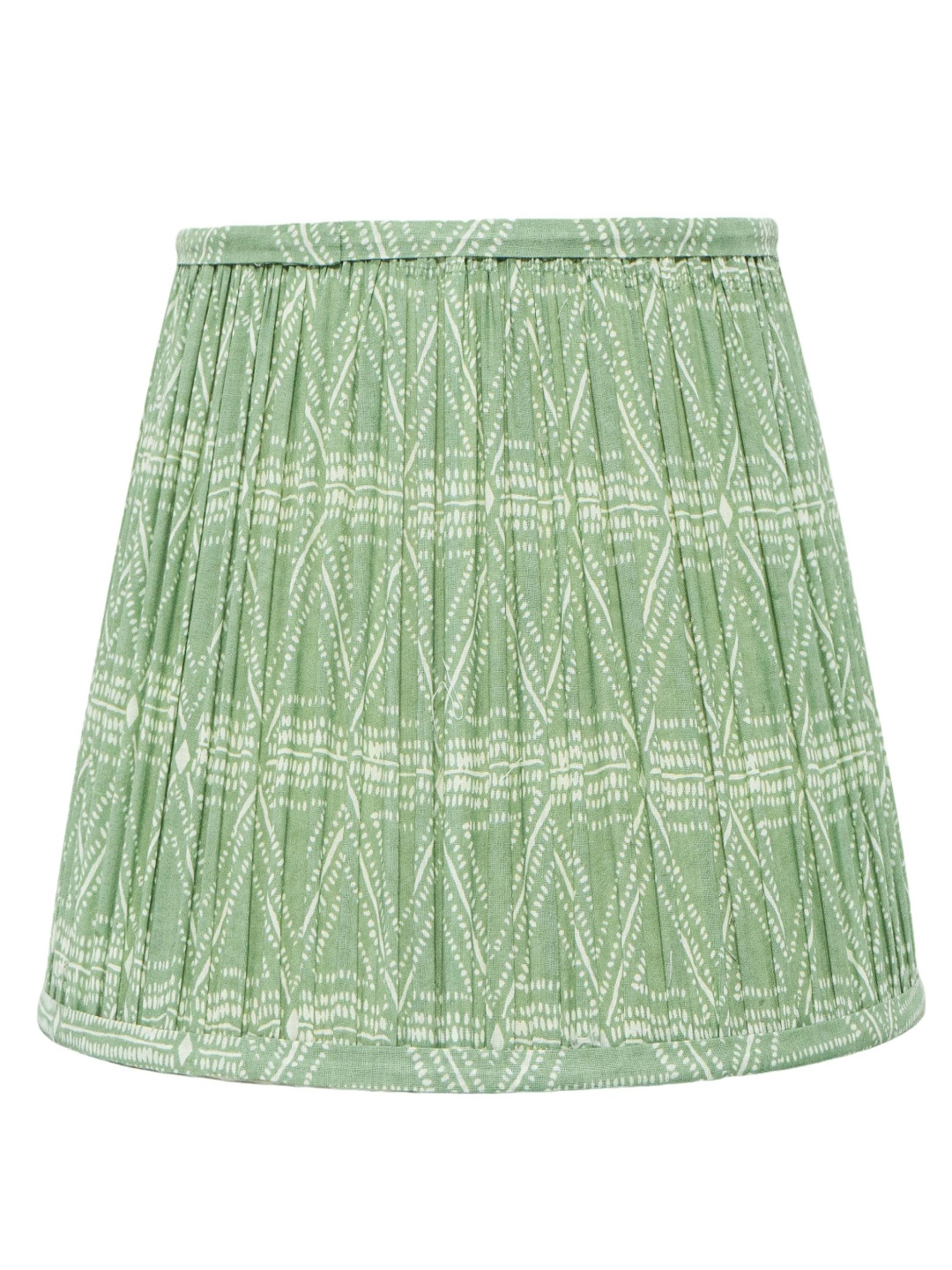 

Lampenschirm India Green & White Printed Frustum lampshade