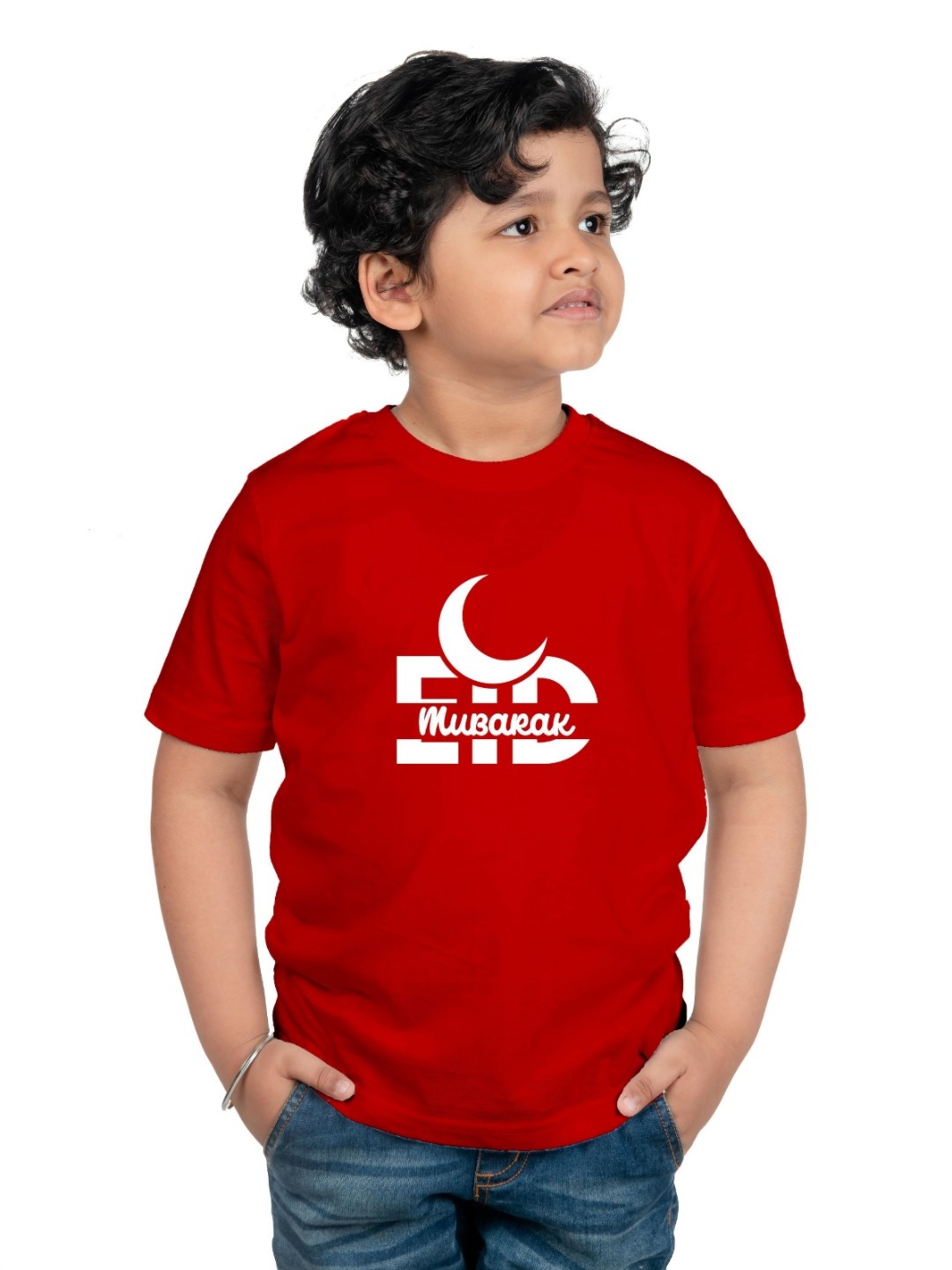 

Chombooka Kids Typography Printed Applique T-shirt, Red