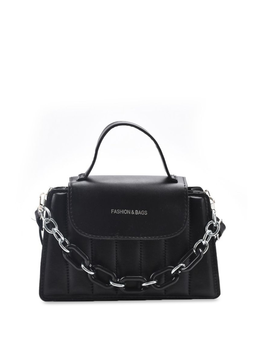 

DressBerry PU Shopper Handheld Bag, Black