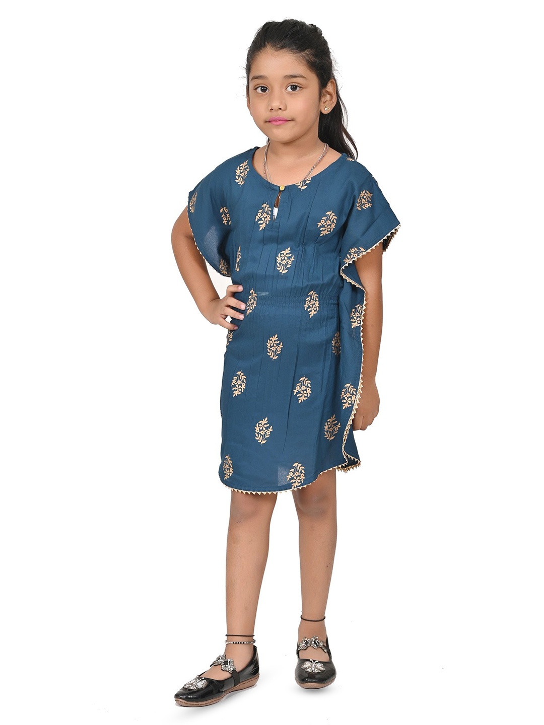 

Billion Girls Floral Printed Kaftan Dress, Teal