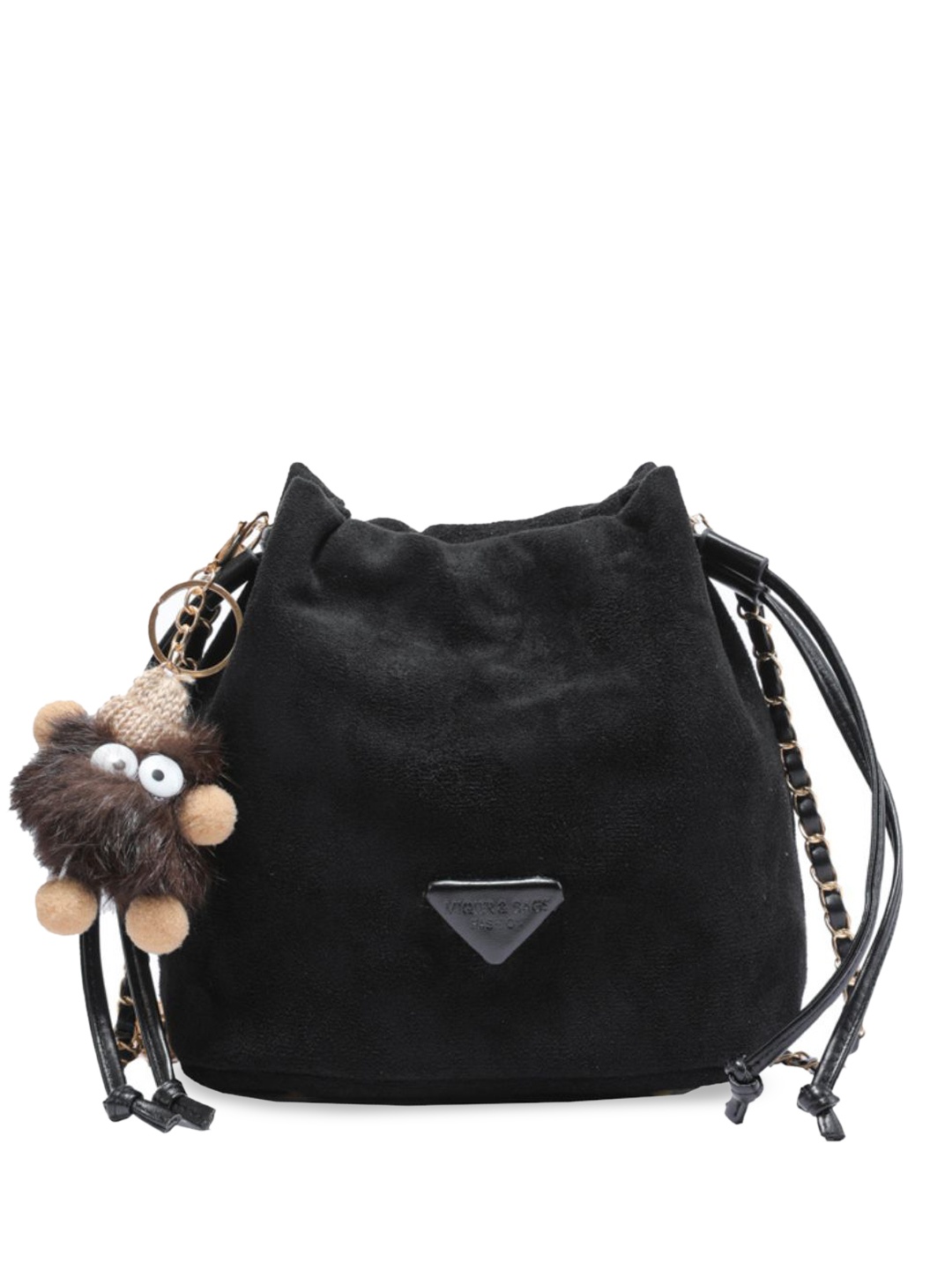

DressBerry PU Shopper Shoulder Bag with Applique, Black