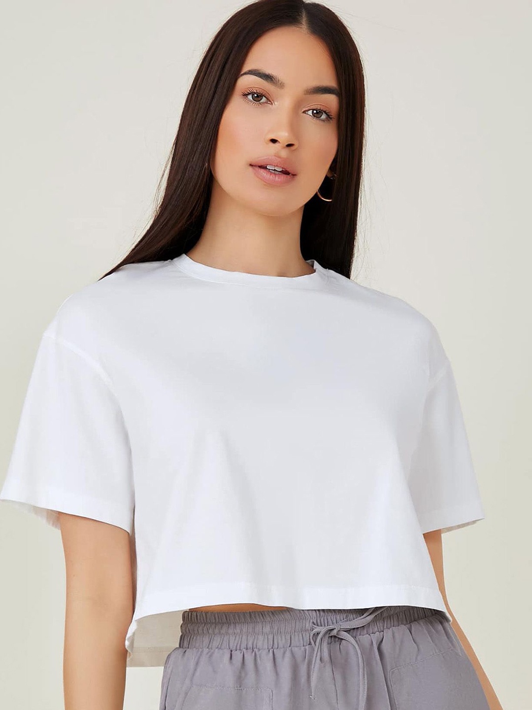

CORSICA Women Extended Sleeves Boxy Crop Top, White
