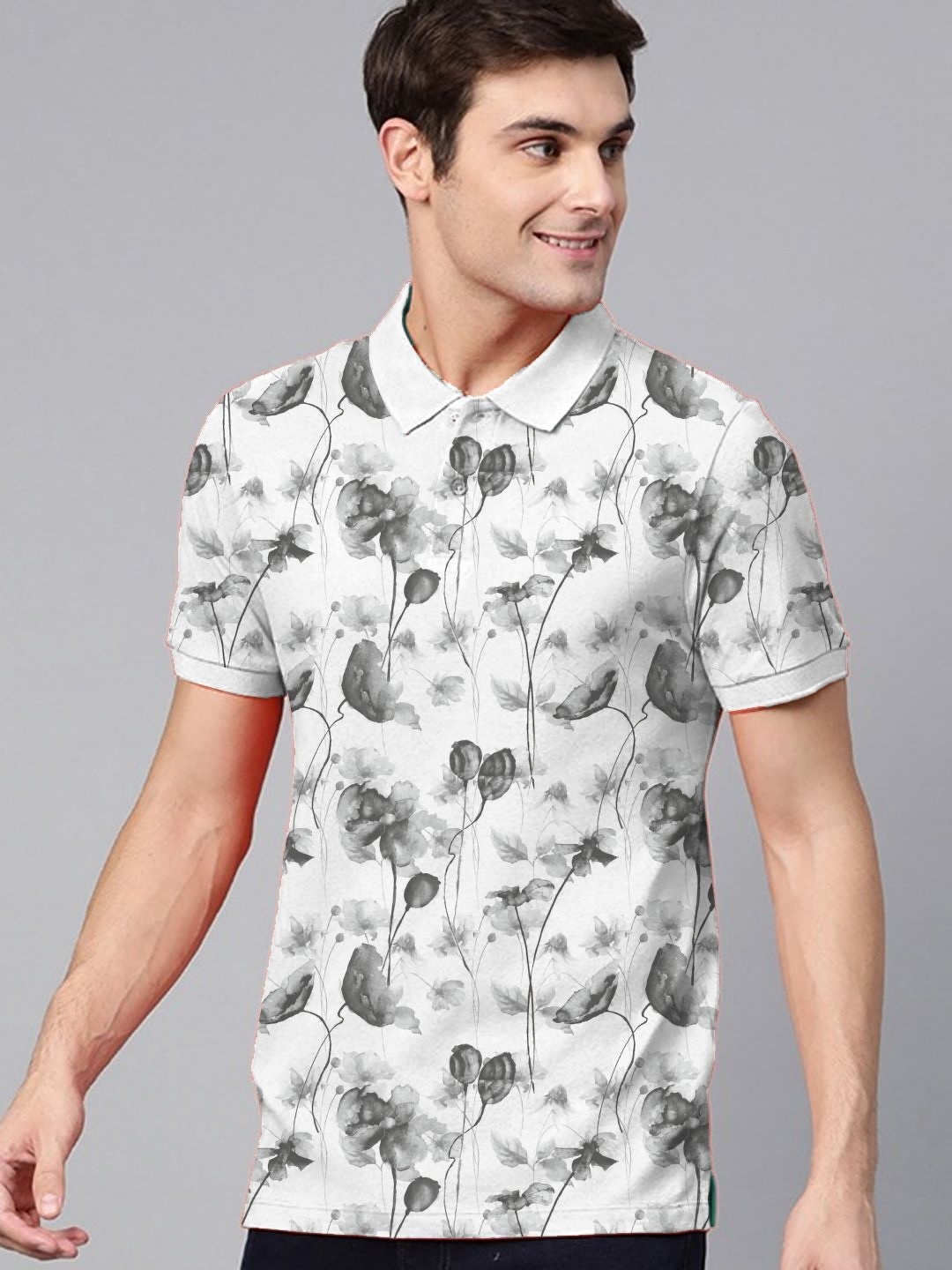 

ADORATE Men Printed Pockets T-shirt, White