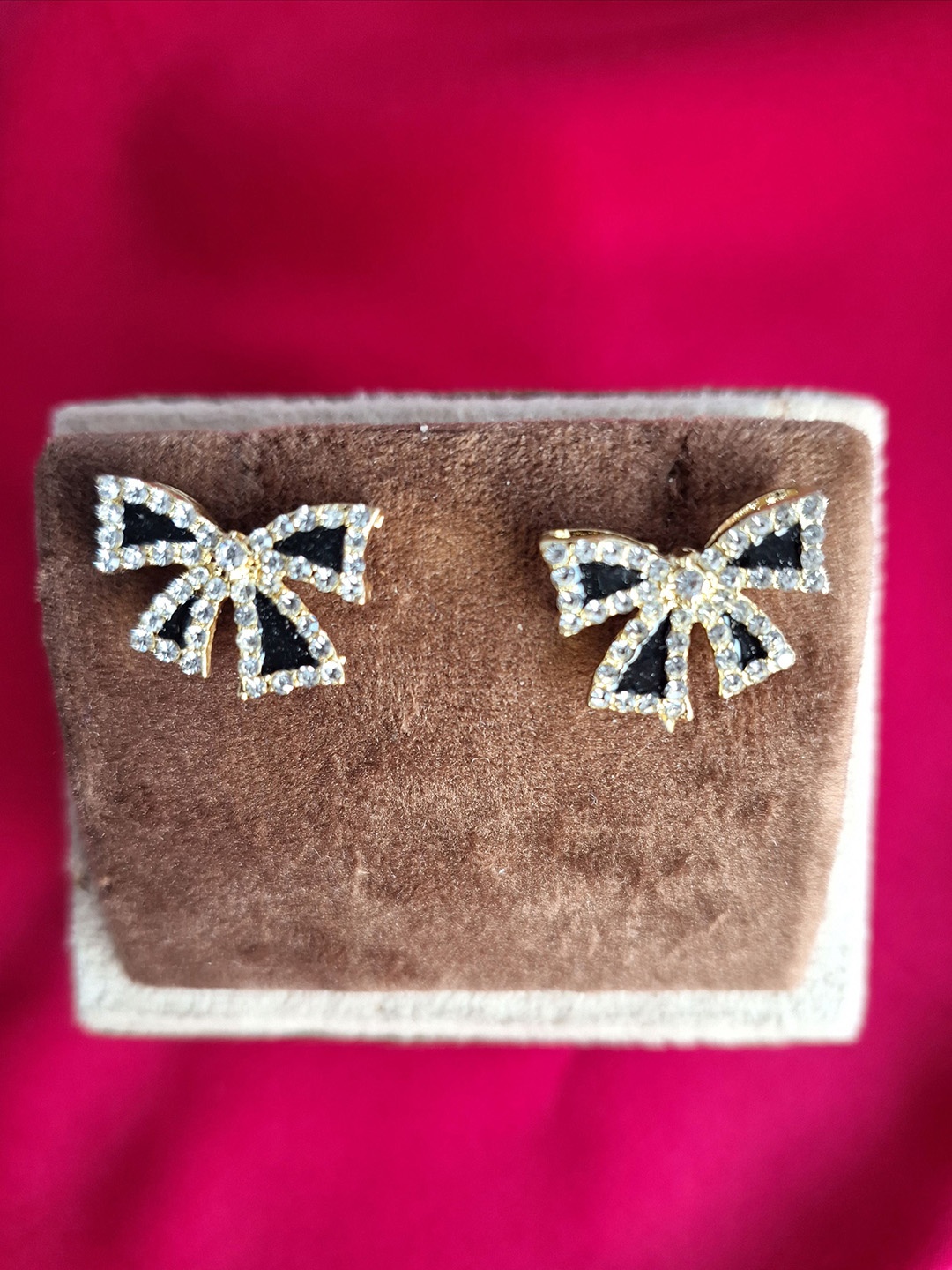 

Zhouse Gold-Plated Crystals Studded Contemporary Studs