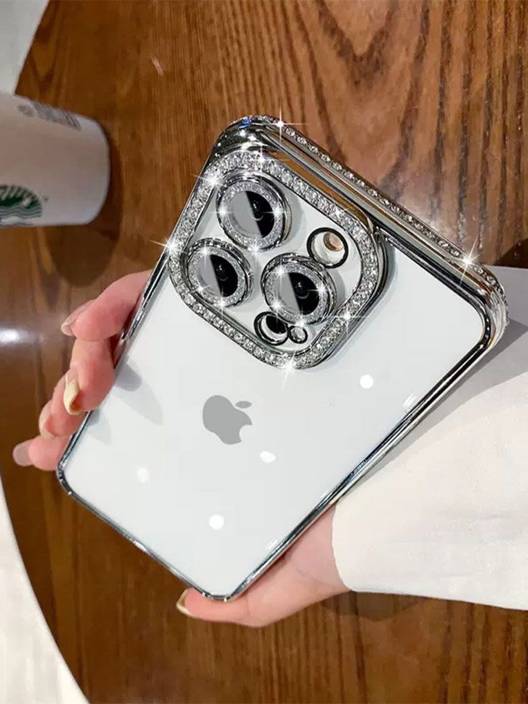

Luxury Kase Quirky Printed iPhone 15 Pro Max Back Case Mobile Accessories, Silver