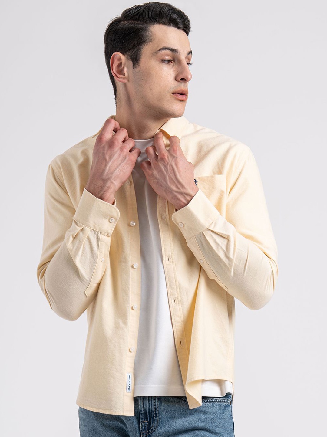 

Red Tape Men Relaxed Opaque Casual Shirt, Yellow
