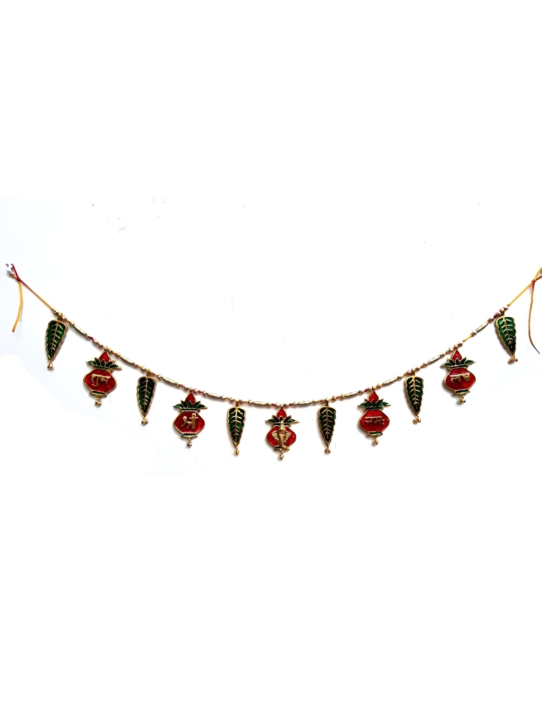 

RR Crafts Red & Green Khammaghani Hanging Thoran