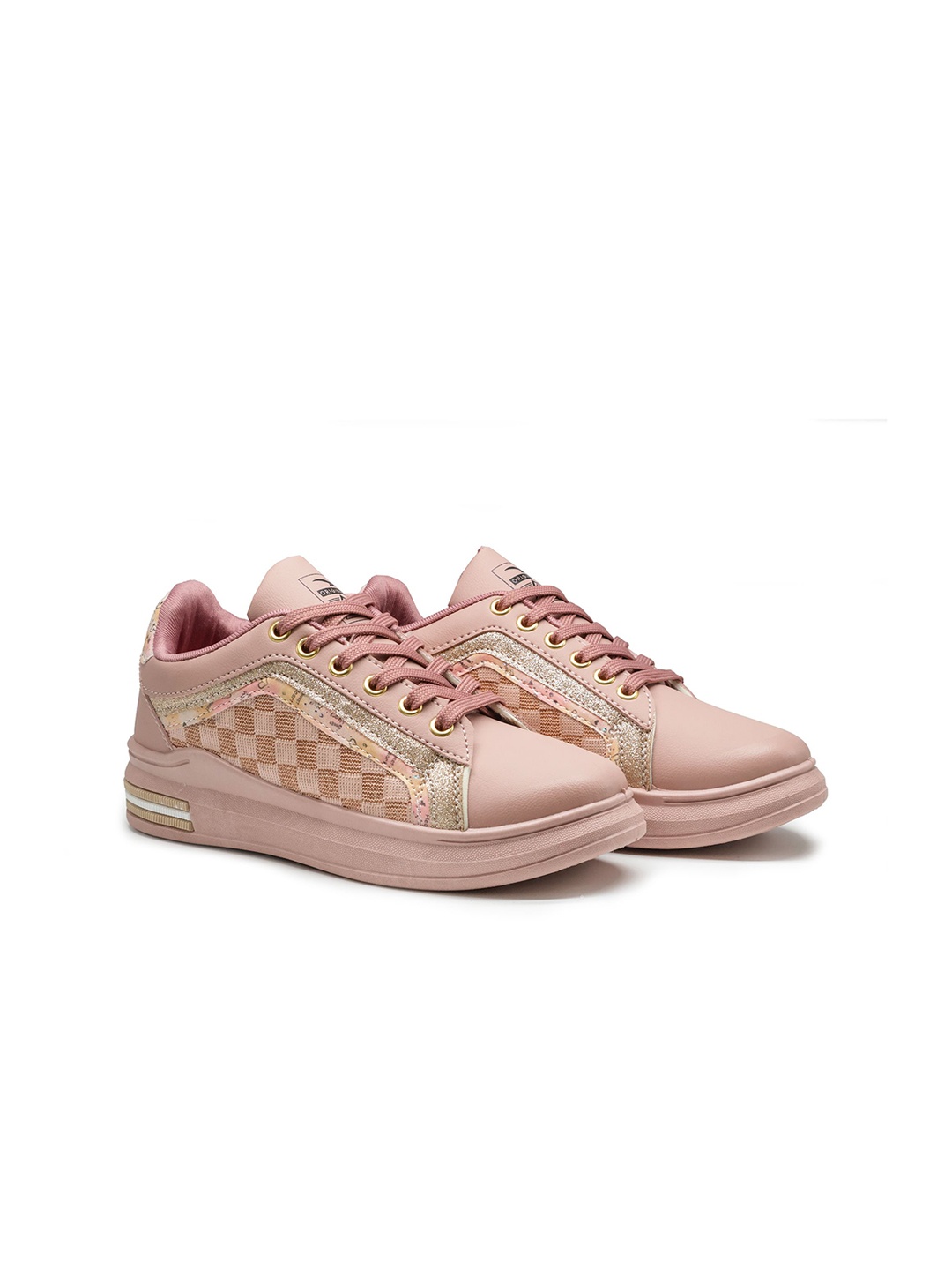 

ASIAN Women Printed Sneakers, Peach