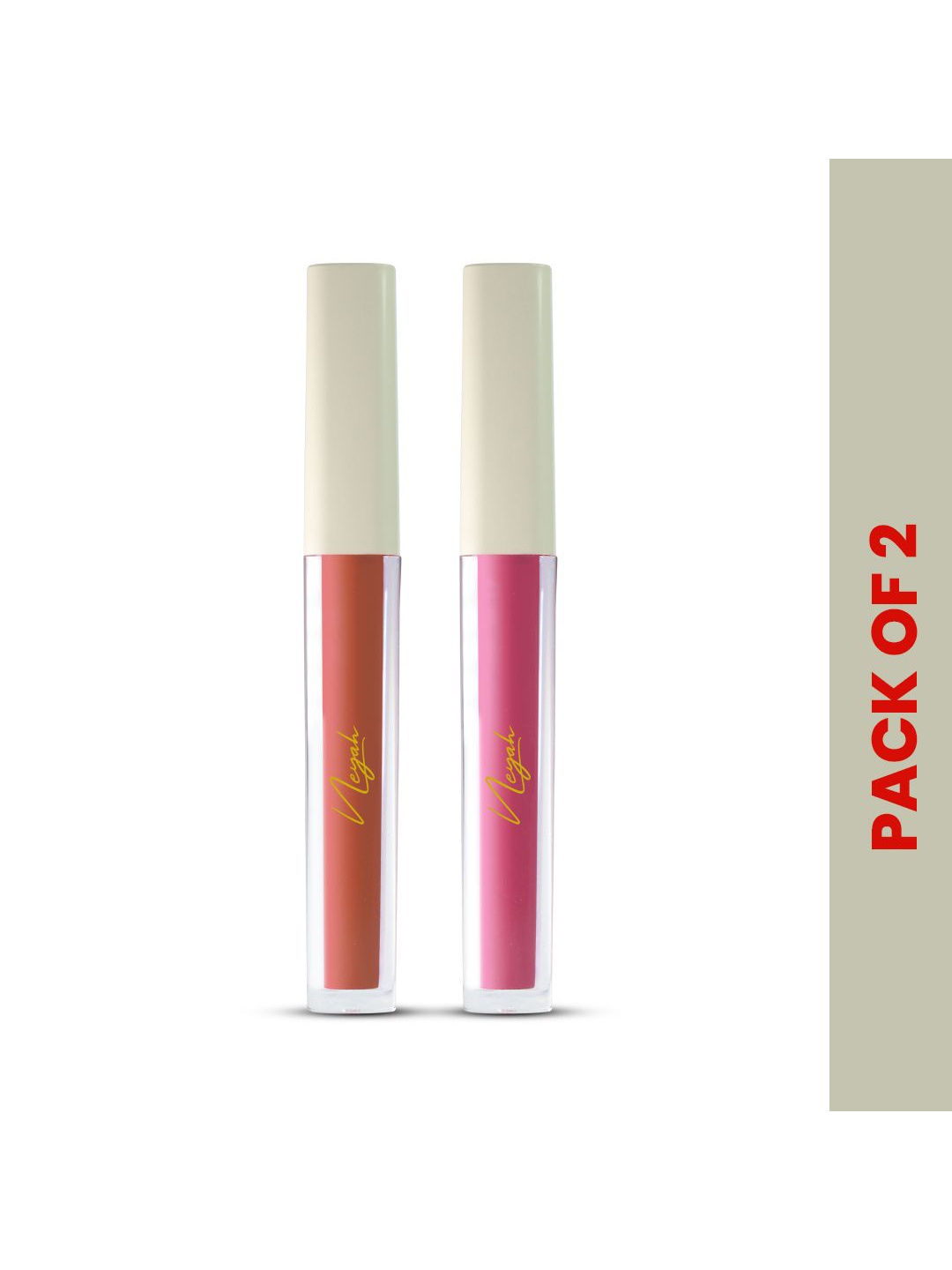 

Neyah Set Of 2 Matte Slay Liquid Lipsticks 1.5ml Each - Mocha Blaze 123 & Berry Crush 124, Pink