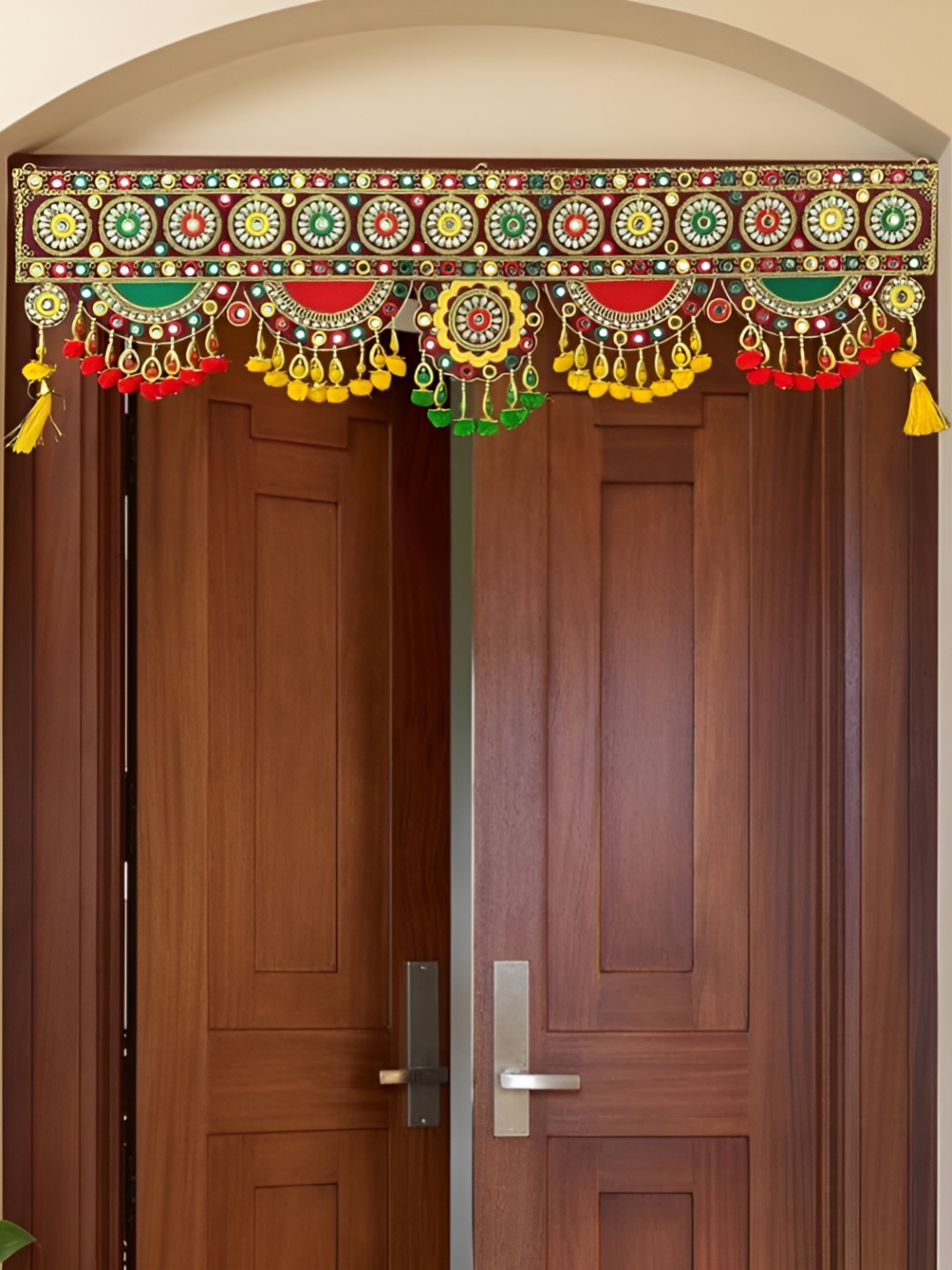 

RR Crafts Red & Green Toran Hanging for Home Decor