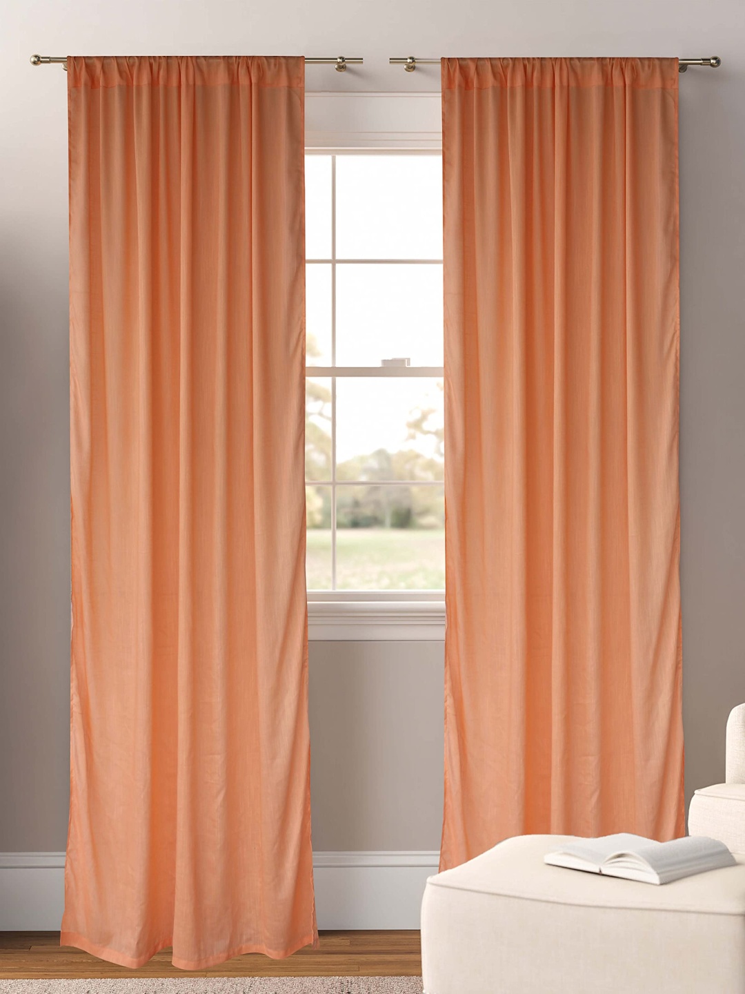 

Dekor World Multicoloured Set of 2 Sheer Door Curtain, Multi