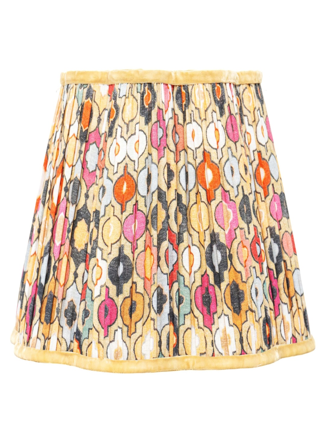 

Lampenschirm India Beige Printed Cotton Frustum Shaped Lampshade