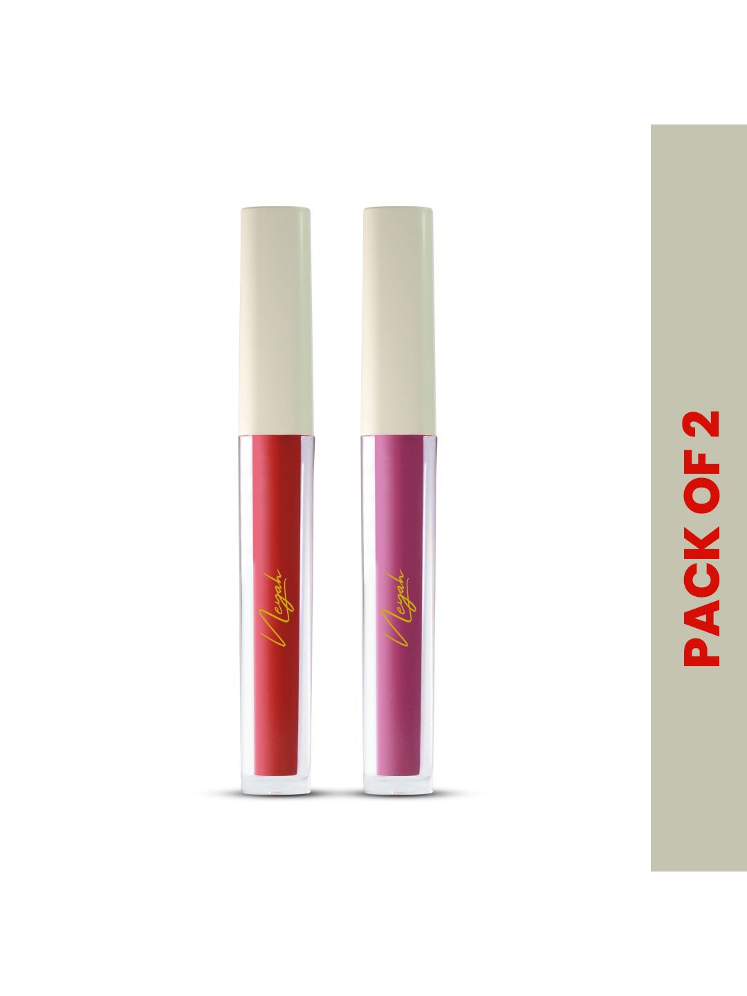 

Neyah Set Of 2 Matte Slay Liquid Lipstick- 1.5 ml Each - Fire Brick - Dark Raspberry, Red