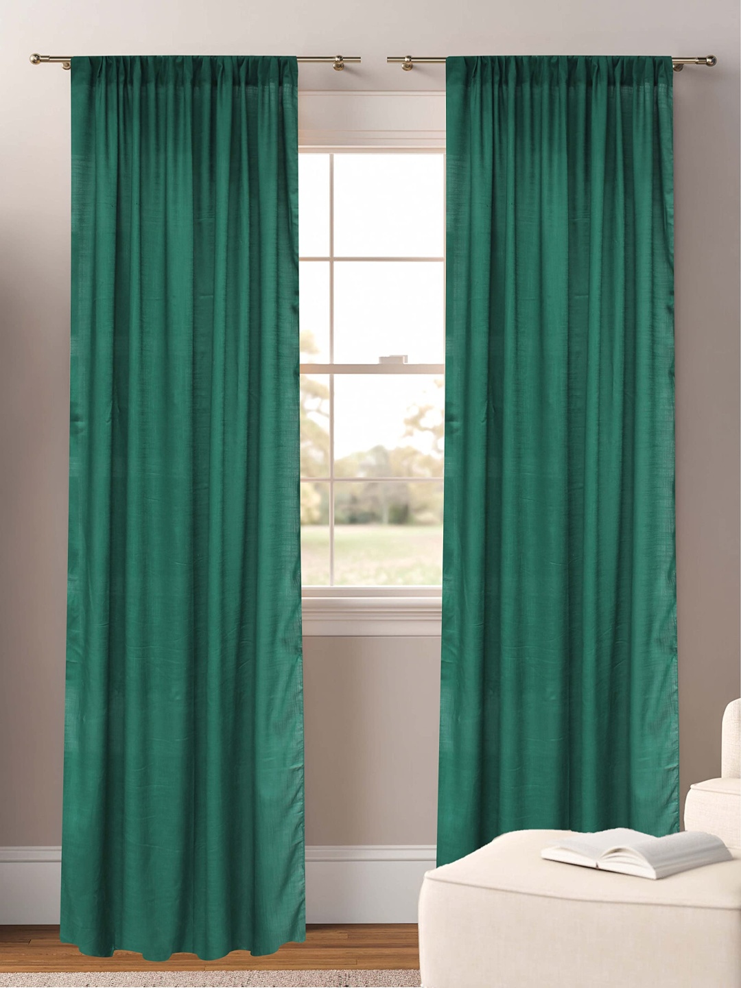 

Dekor World Multicoloured Set of 2 Sheer Window Curtain, Multi