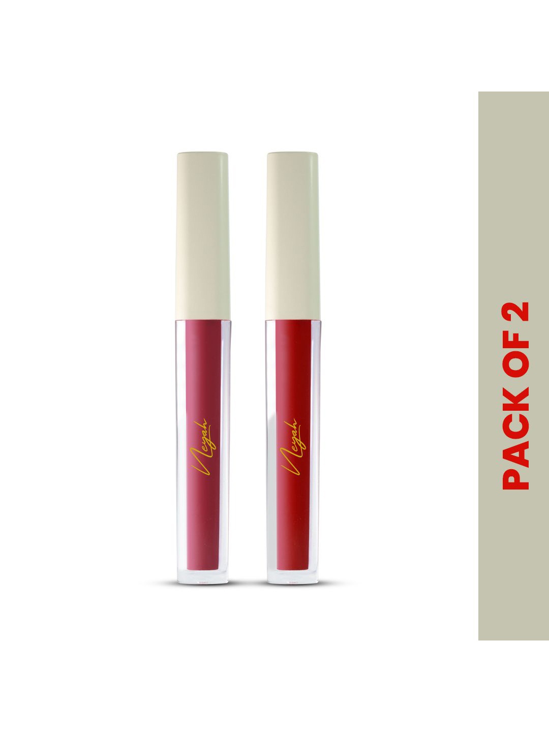 

Neyah Set Of 2 Matte Slay Liquid Lipstick- 1.5 ml Each- Deep Carmine 111- Rise Red 106