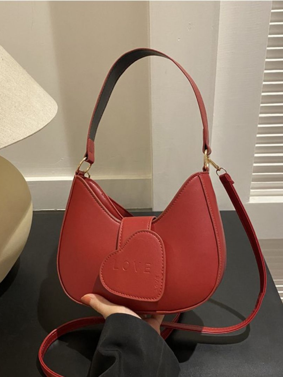

DressBerry PU Shoulder Bag, Red