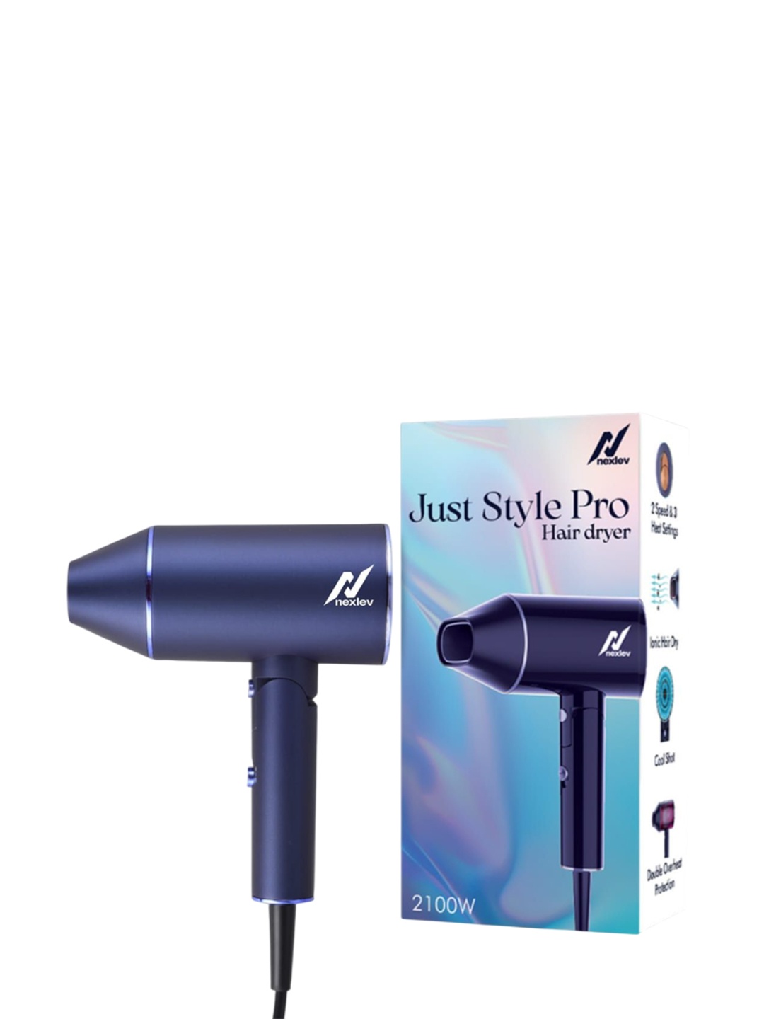 

NexLev Just Style Pro Hair Dryer - HD-01, Blue