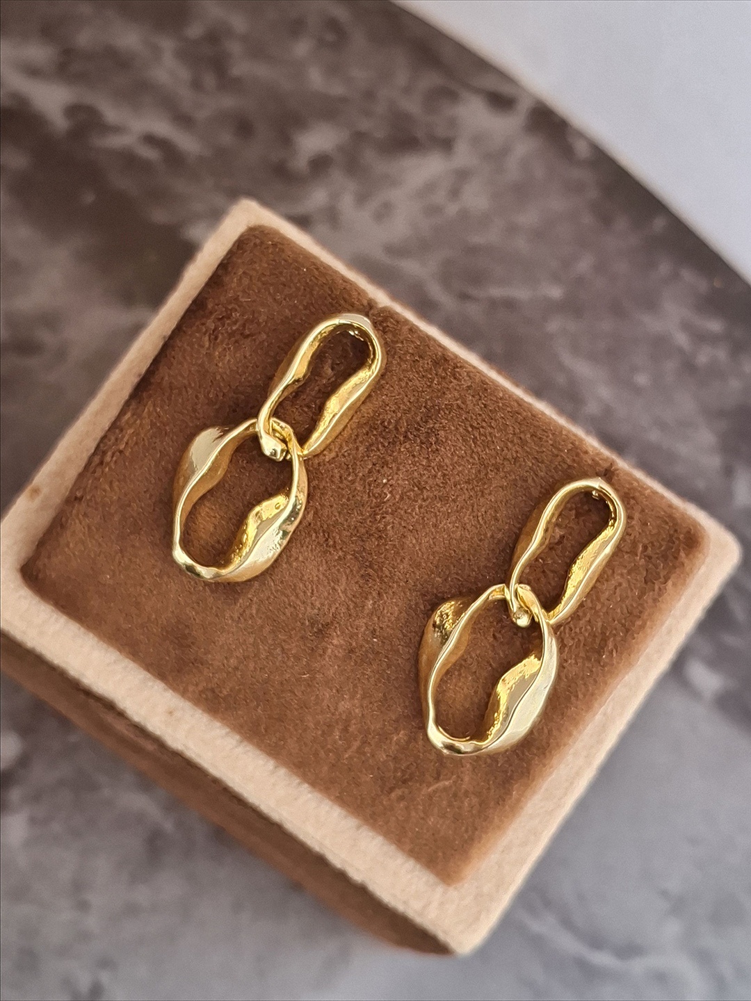 

Z HOME Gold Plated Contemporary Studs Earrings