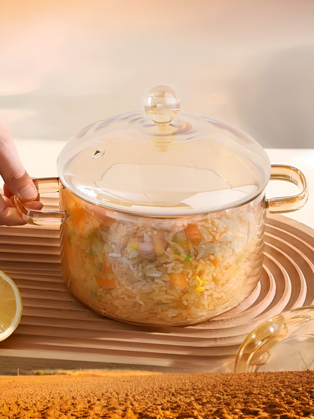 

The Better Home Orange Dishwasher Safe Glass Pan 1.7 L