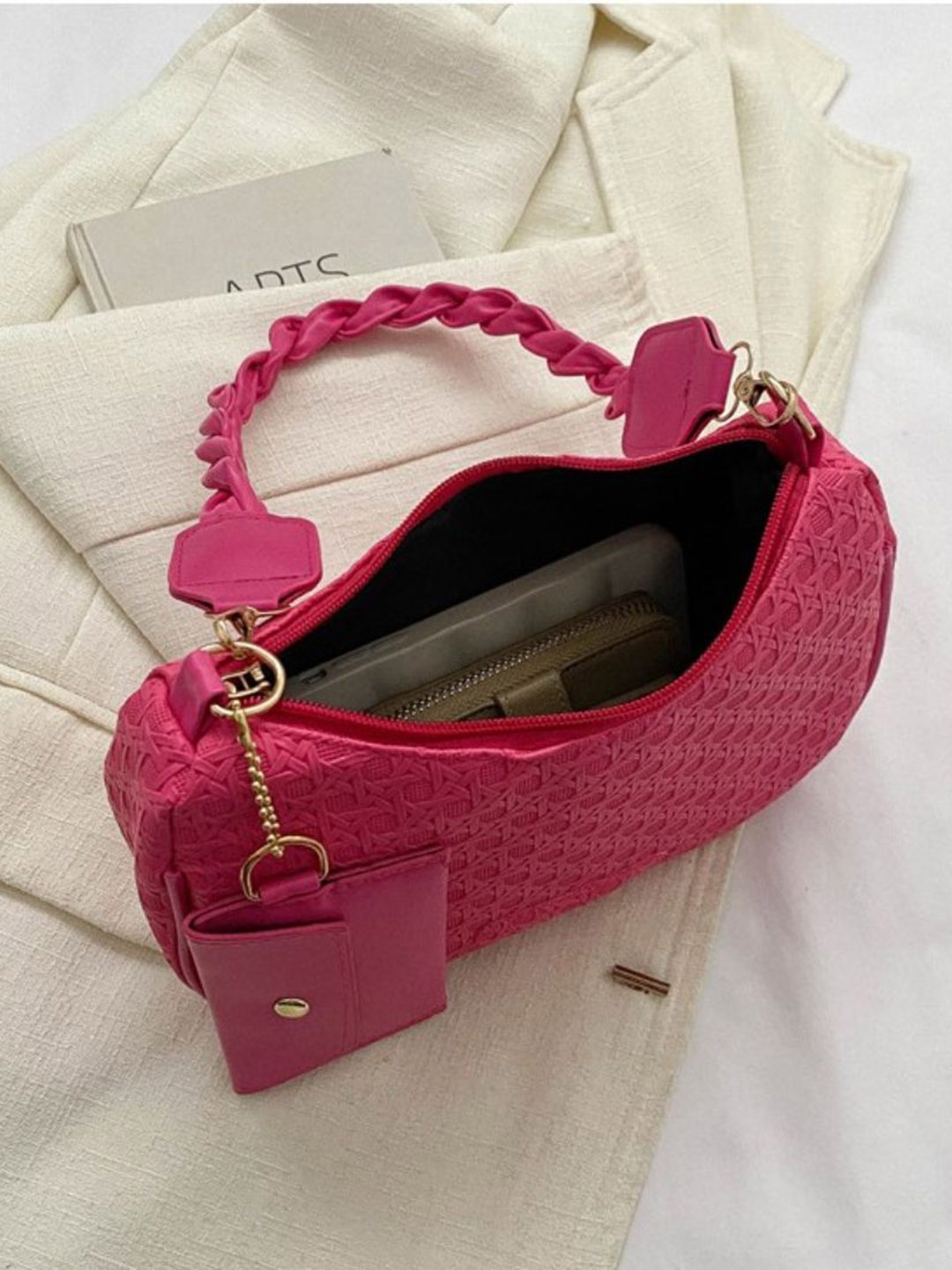 

DressBerry PU Shoulder Bag, Fuchsia