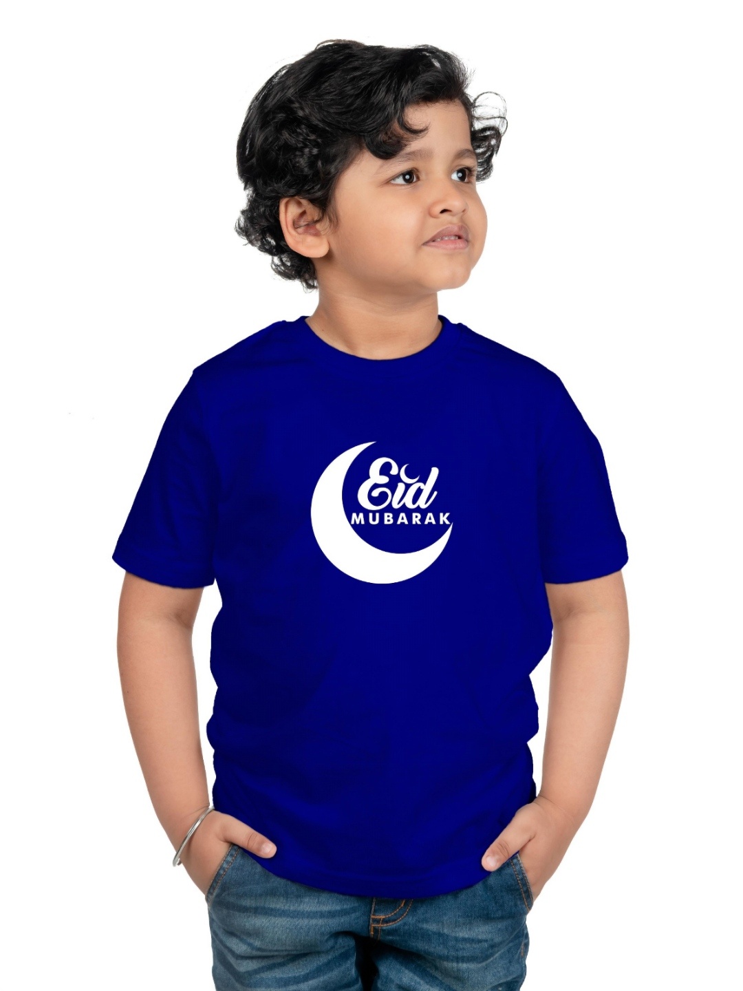 

Chombooka Kids Typography Printed Applique T-shirt, Blue