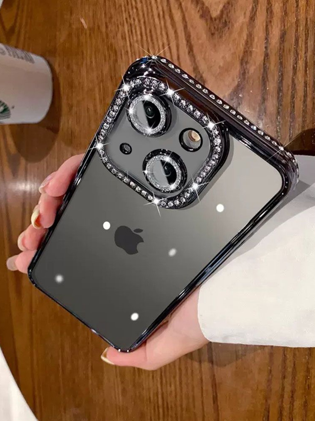 

Luxury Kase Quirky Printed iPhone 15 Back Case Mobile Accessories, Black