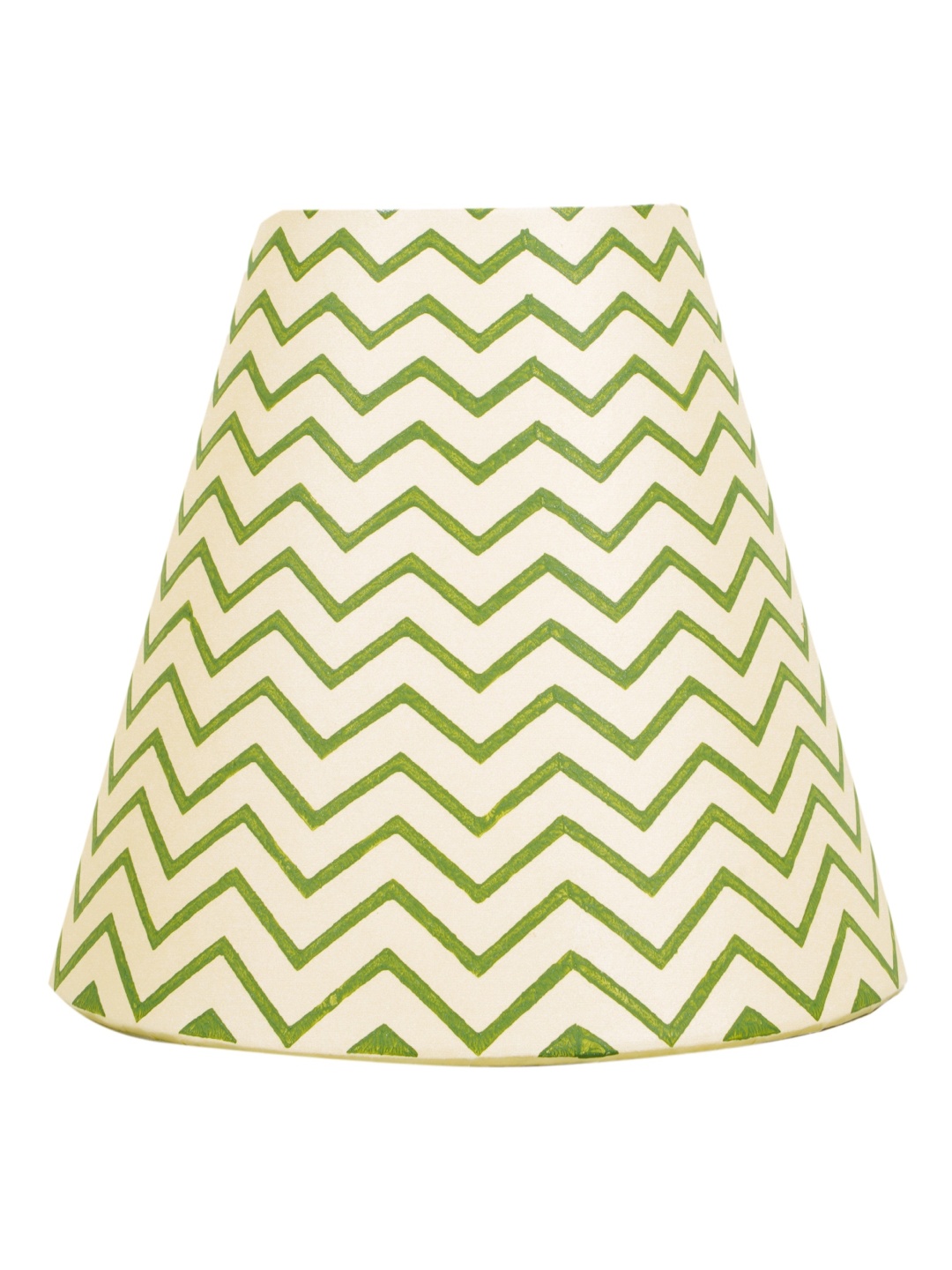 

Lampenschirm India Green & Cream Printed Cotton Contemporary Frustum Shaped Lampshade