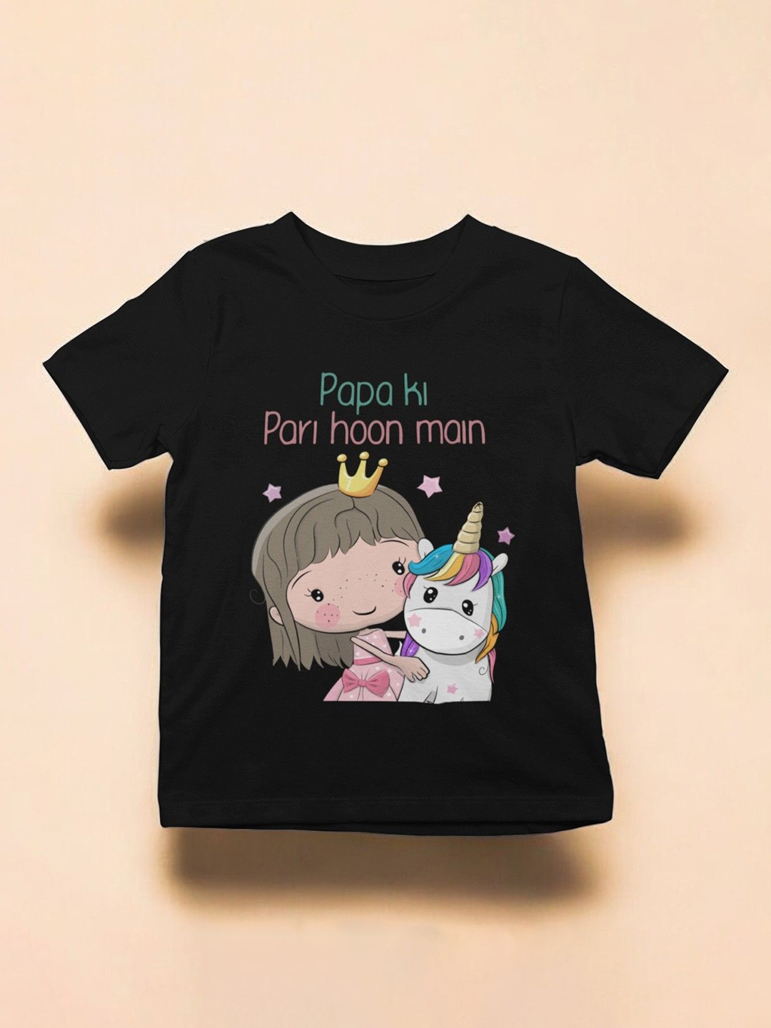 

YK X First Laugh Girls Printed T-shirt, Black