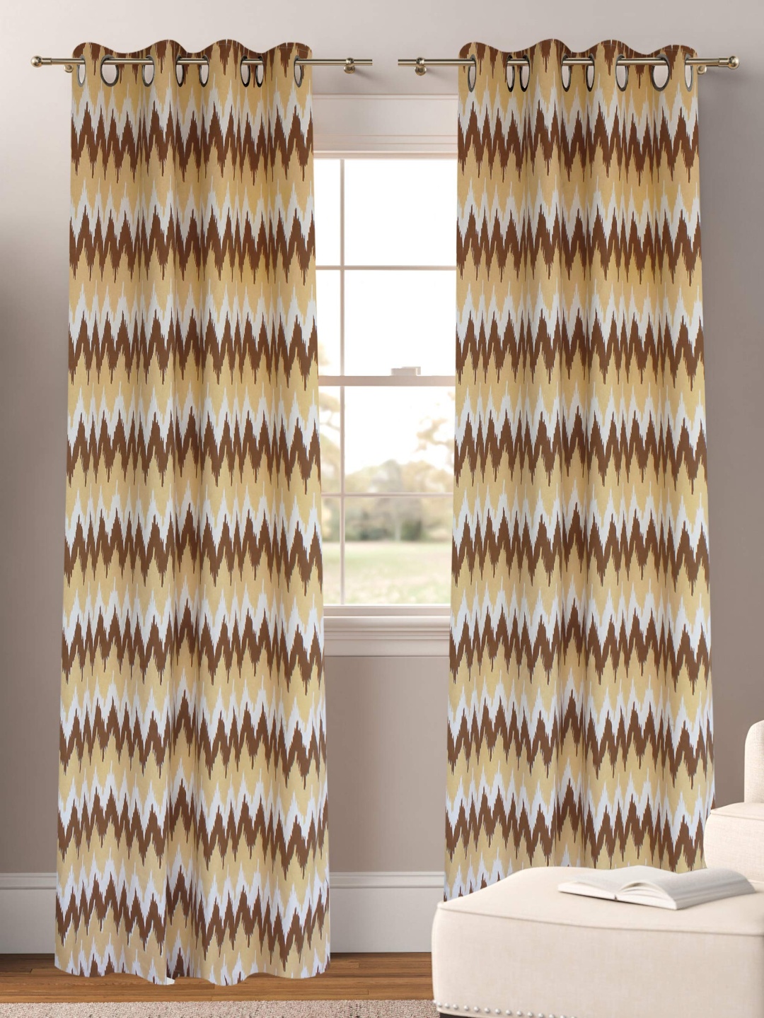 

Dekor World Multicoloured Set of 2 Long Door Curtain, Multi