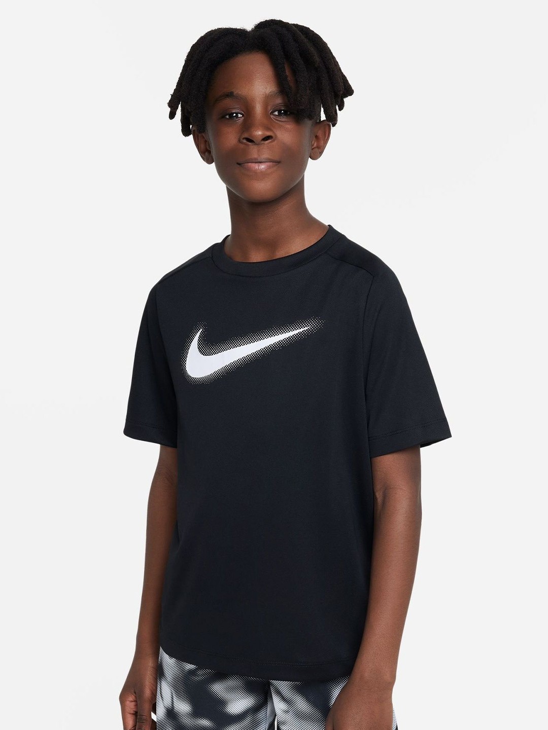 

Nike Multi Older Kids Boy Dri-FIT Graphic Training Top, Black