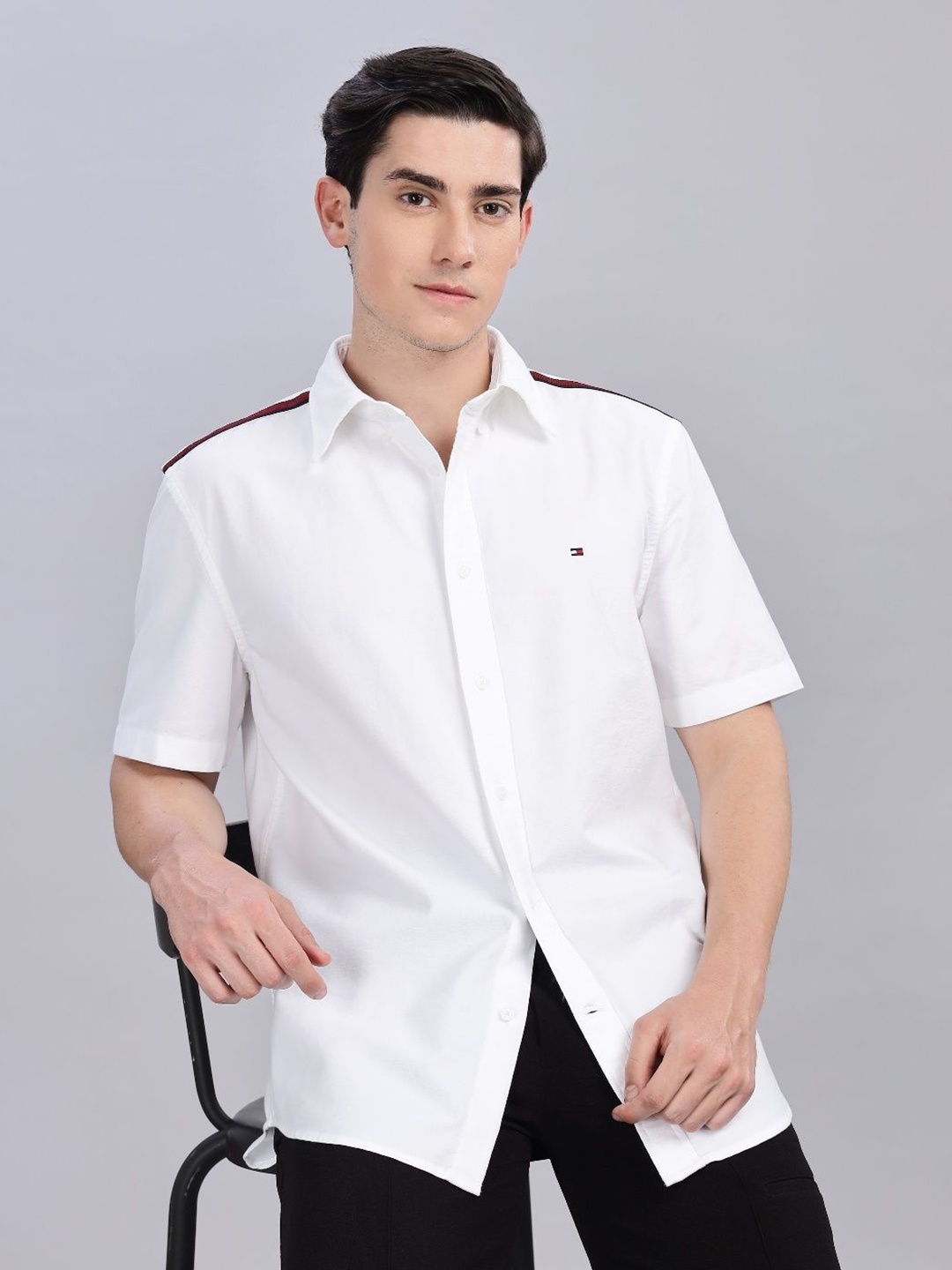 

Tommy Hilfiger Men Opaque Casual Shirt, White