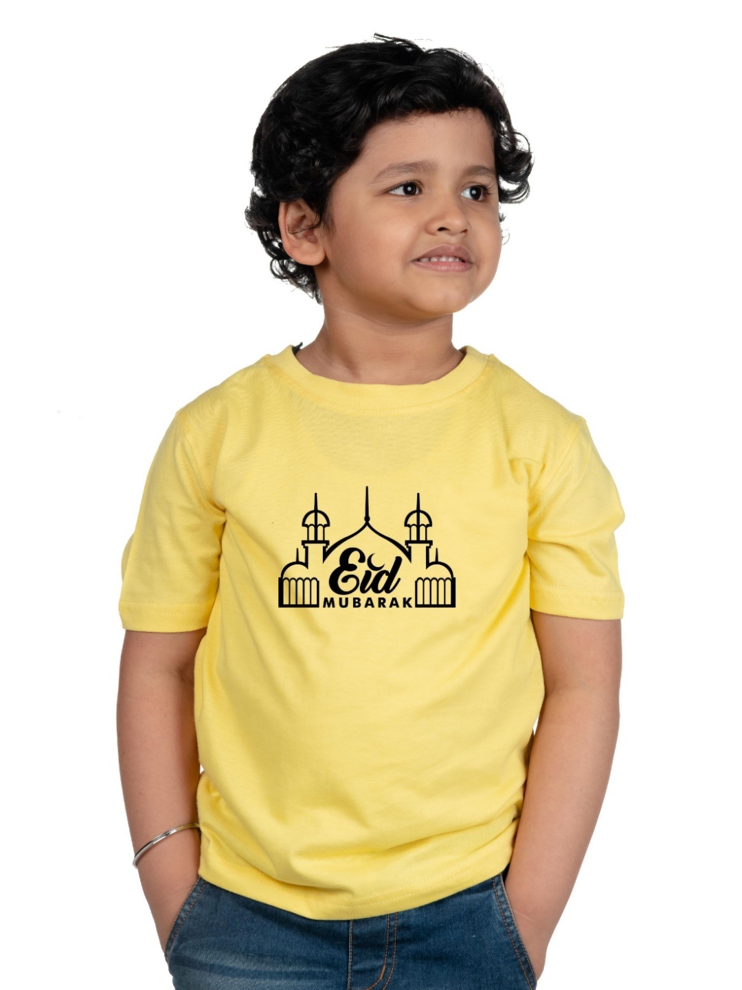 

Chombooka Kids Typography Printed Applique T-shirt, Yellow