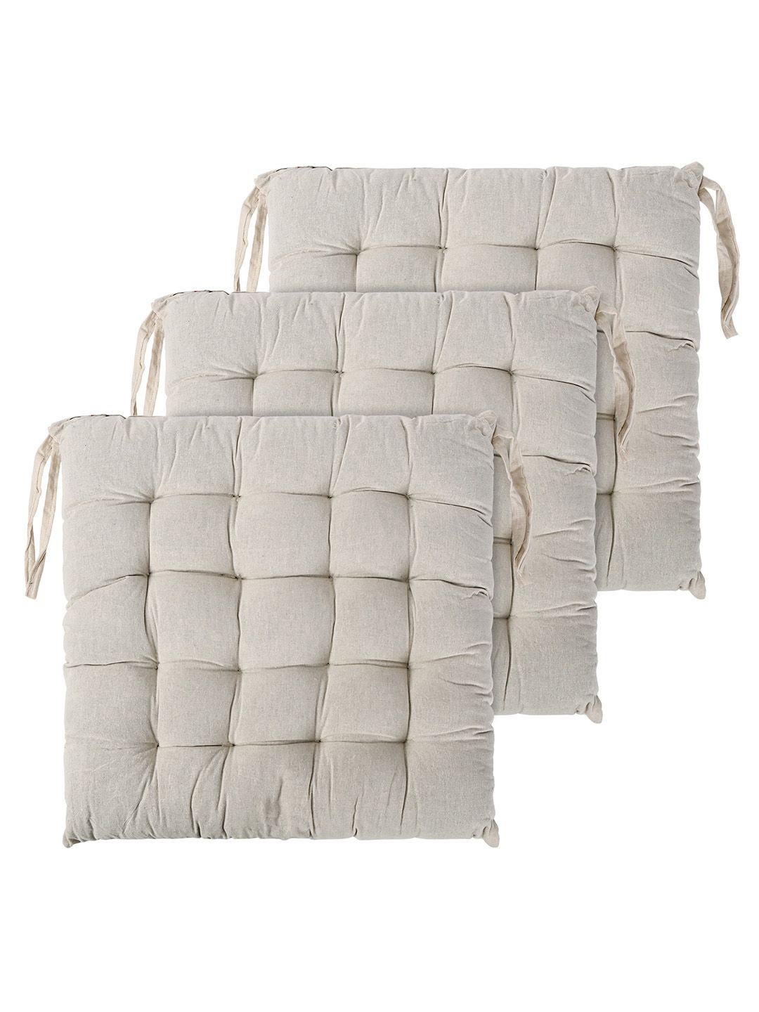 

Kuber Industries Grey 6 Pieces Printed Cotton Comfort Chair Pads