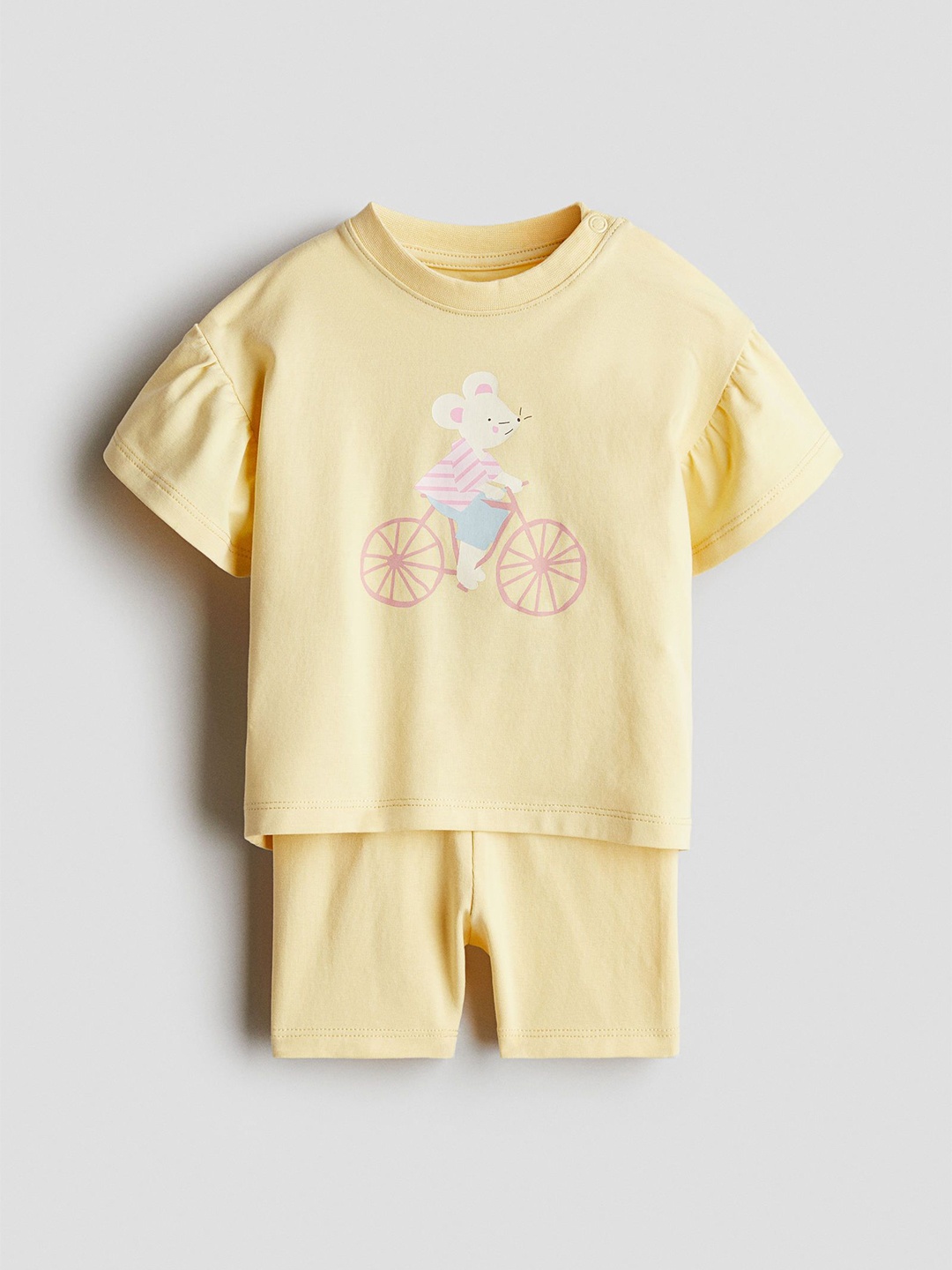 

H&M Girls 2-Piece Cotton Jersey Set, Yellow