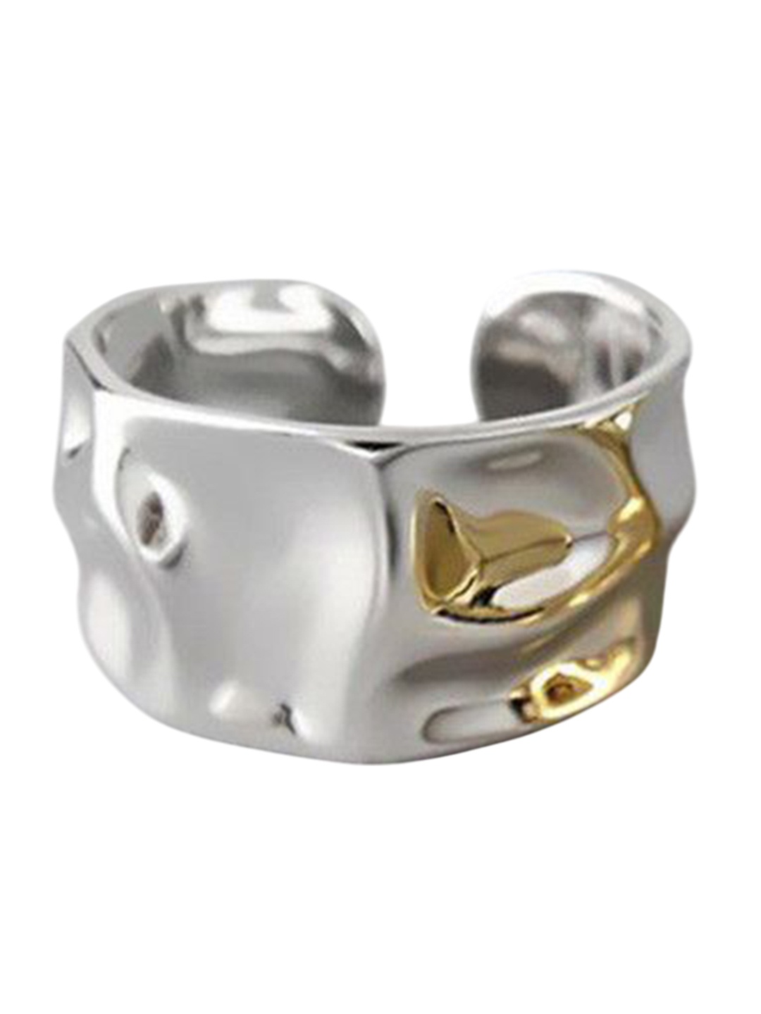 

Just Lil Things Abstract Shape Finger Ring, Silver