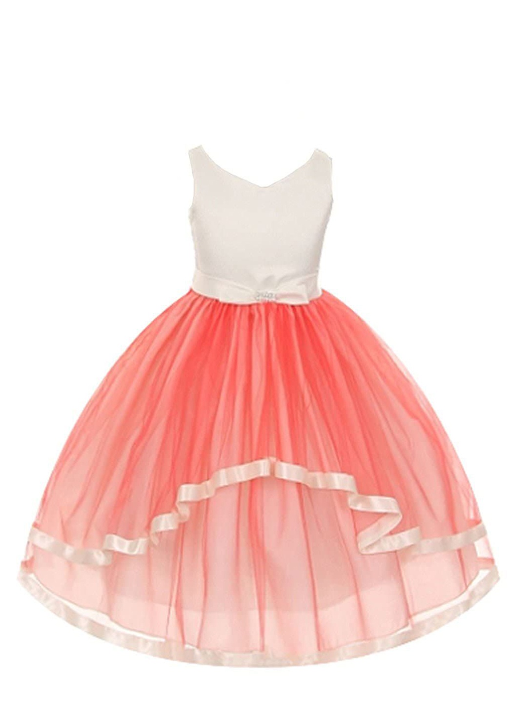 

Wow Princess Girls Sleeveless Gown Maxi Dress, Coral