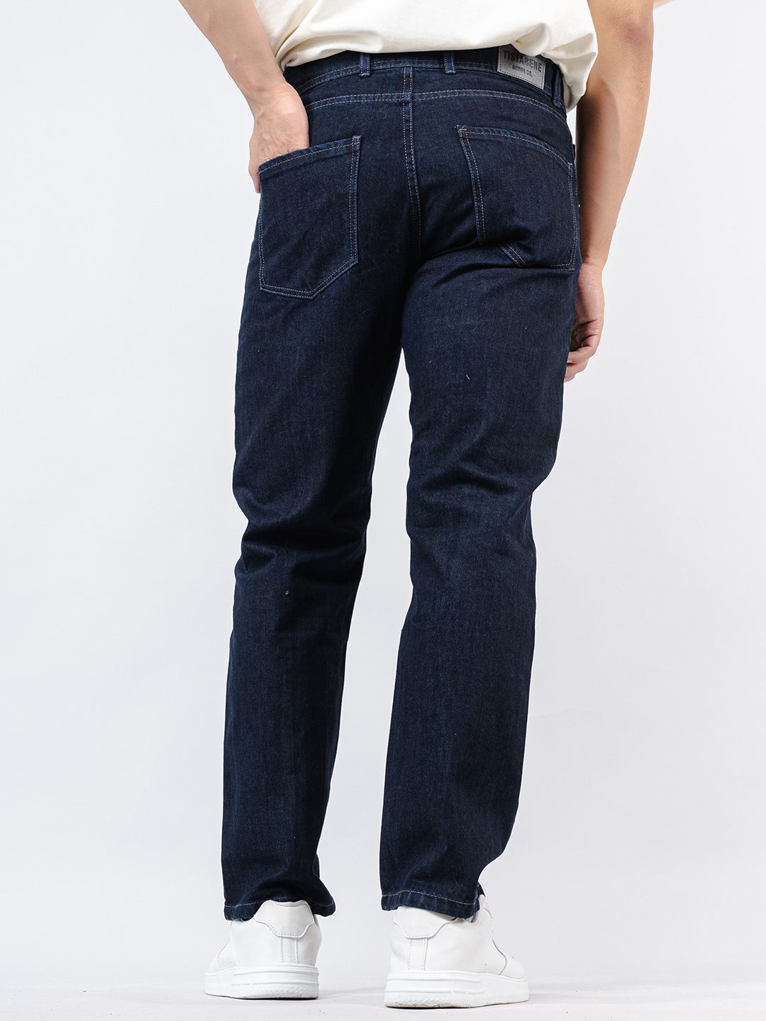 

Tistabene Men Straight Fit Mid-Rise Stretchable Jeans, Navy blue