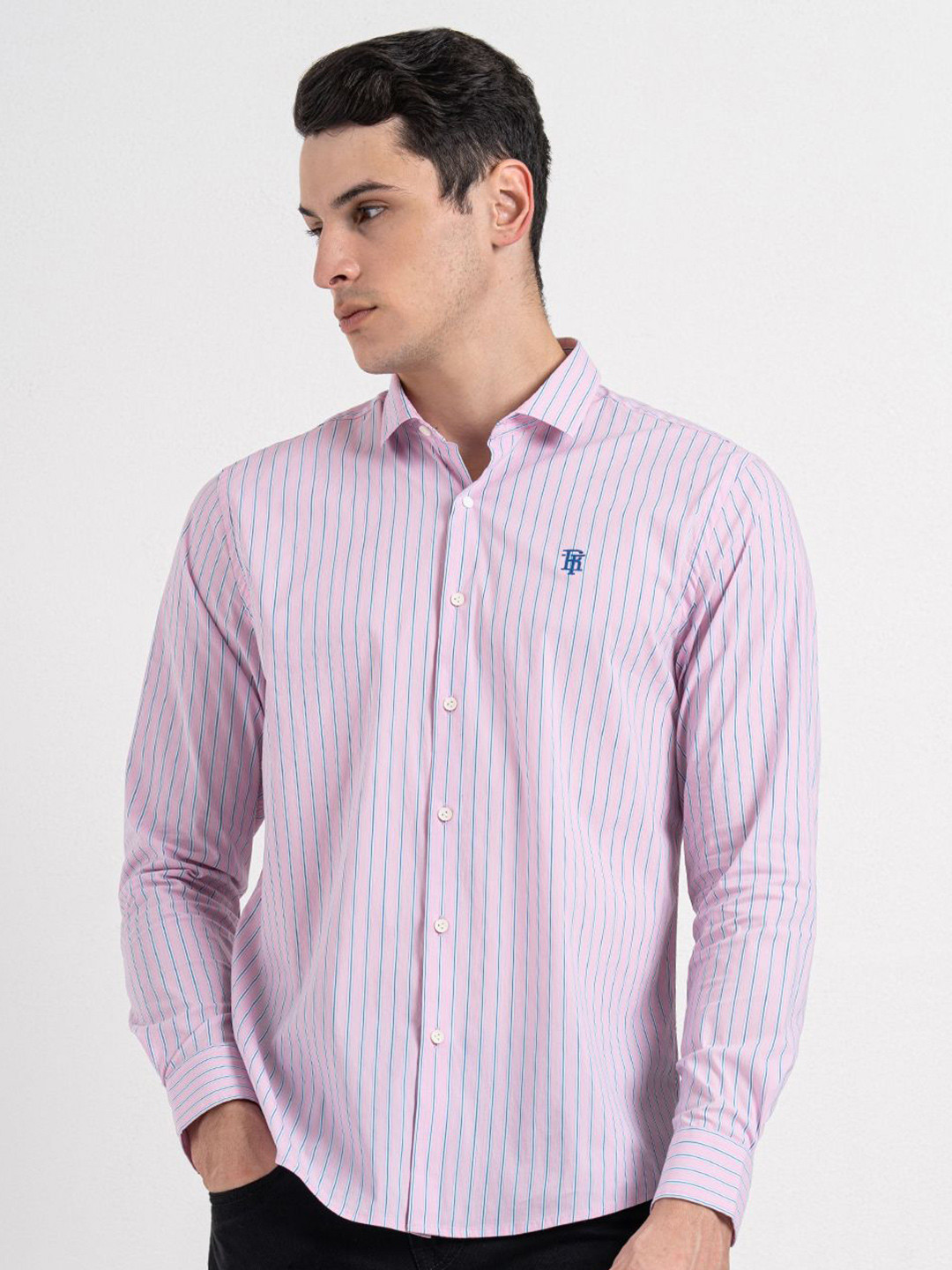 

Red Tape Men Relaxed Opaque Striped Casual Shirt, Pink