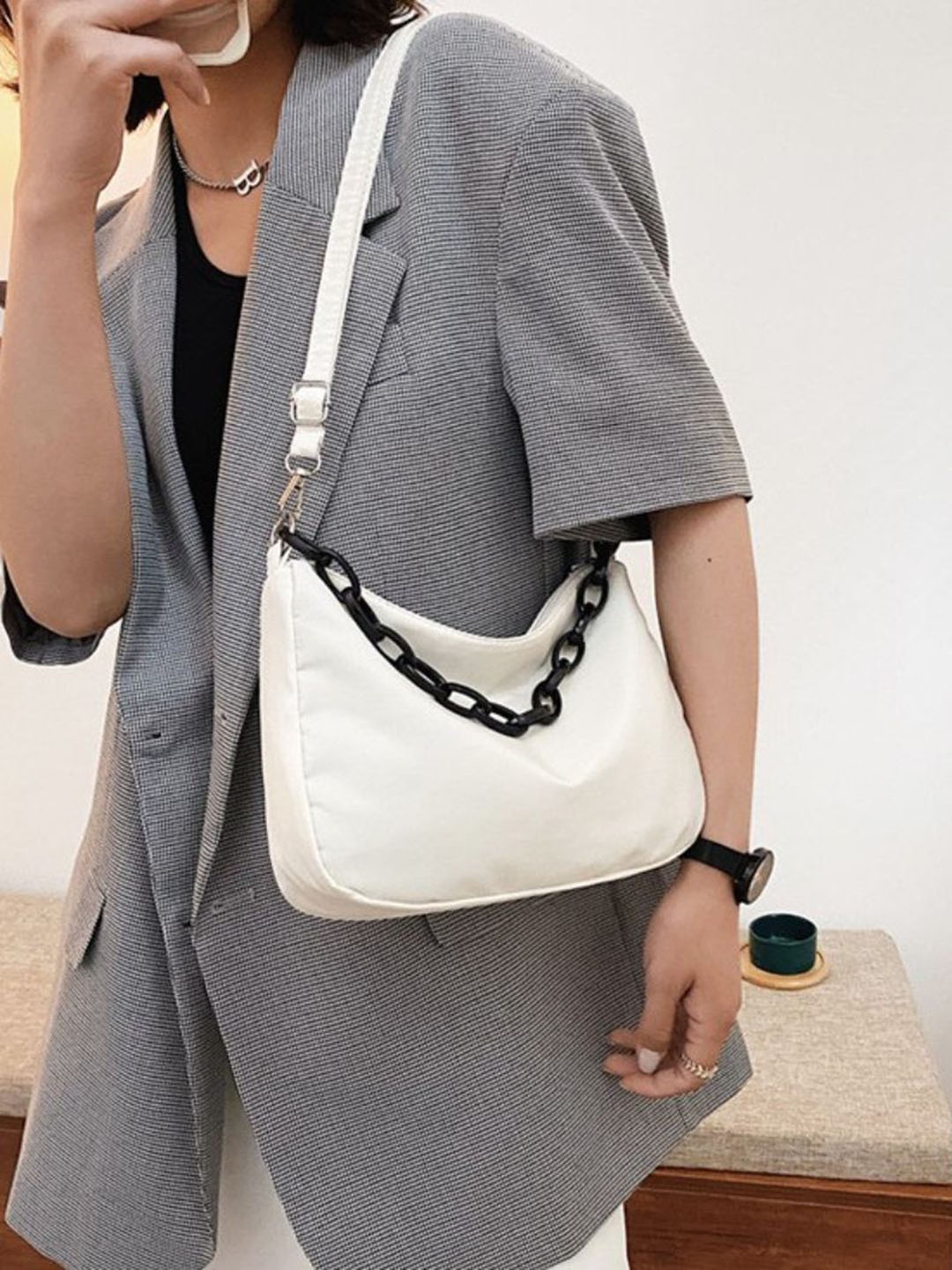 

DressBerry Shopper Shoulder Bag, White
