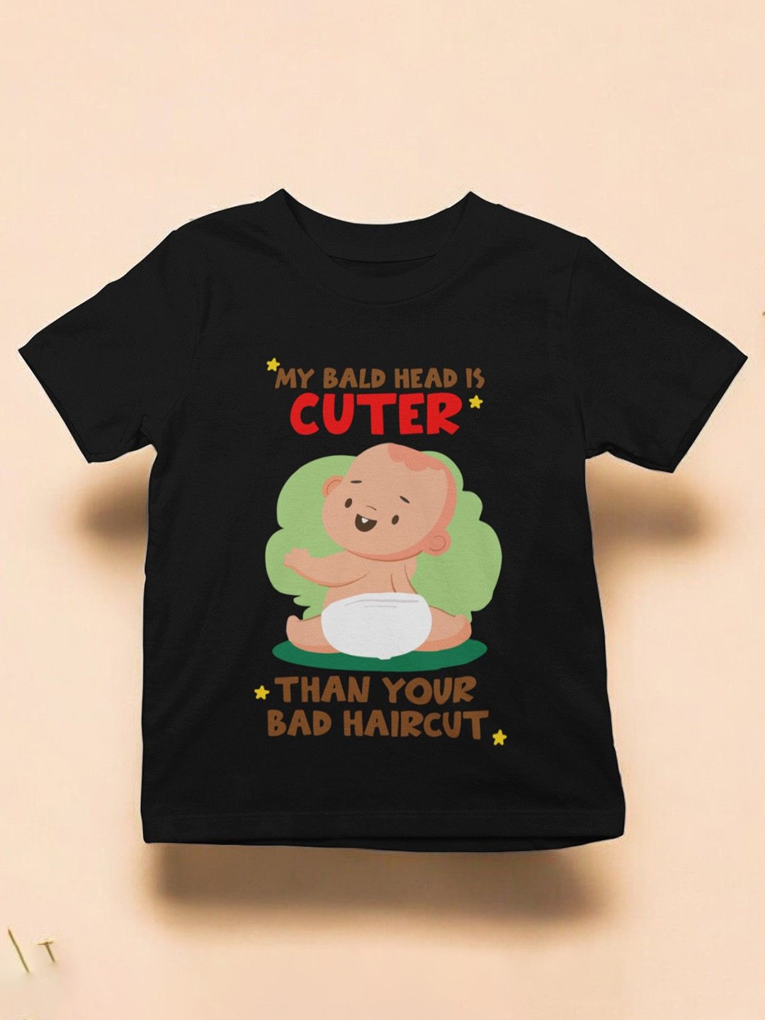 

YK X First Laugh Boys Printed T-shirt, Black