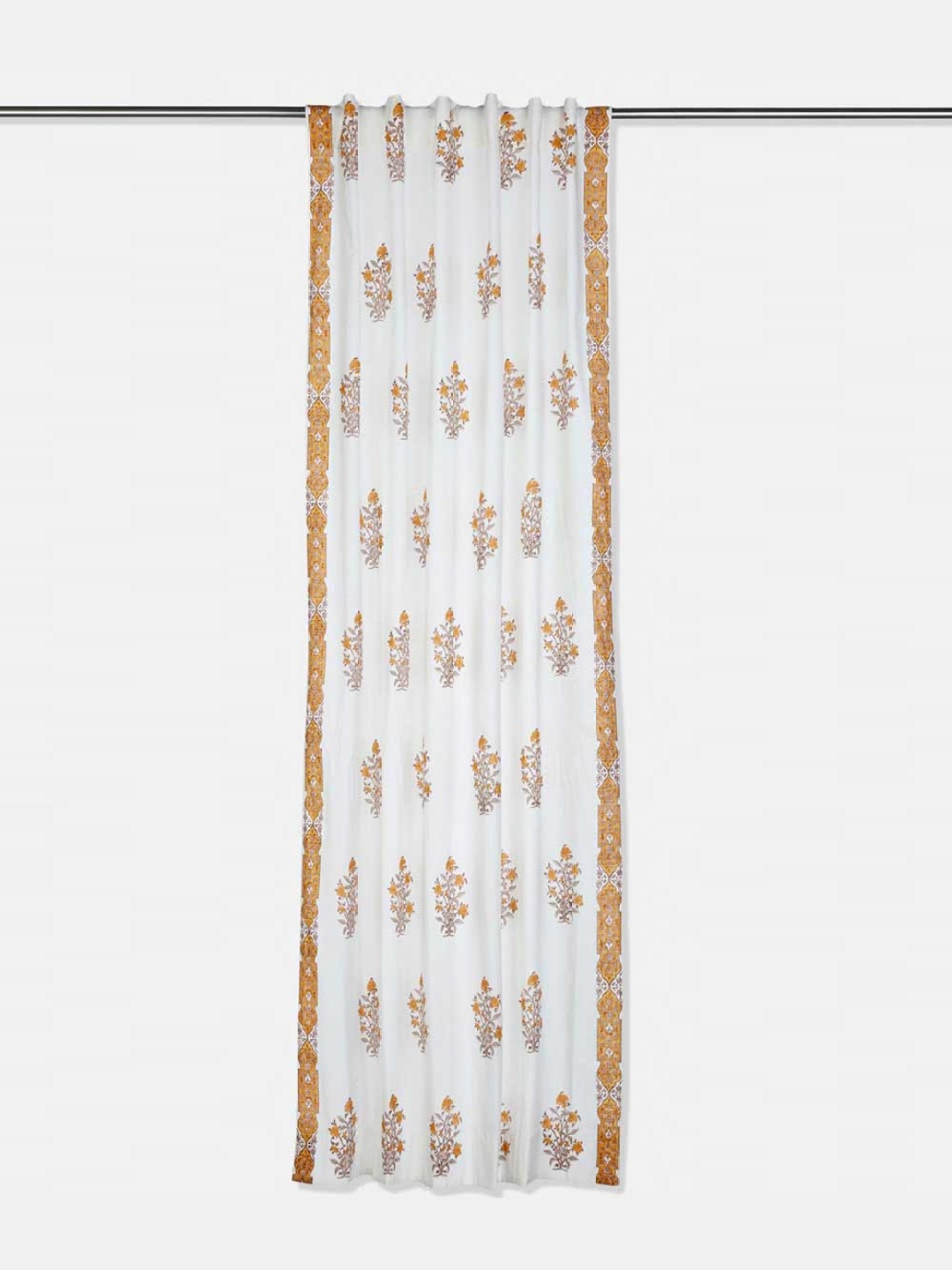

Fabindia Yellow & White Floral Long Door Curtain