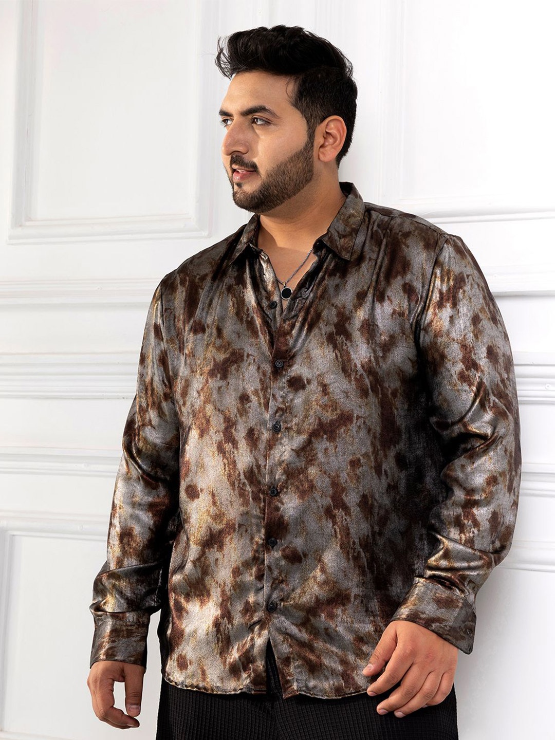 

Instafab Plus Men Comfort Opaque Printed Casual Shirt, Multi