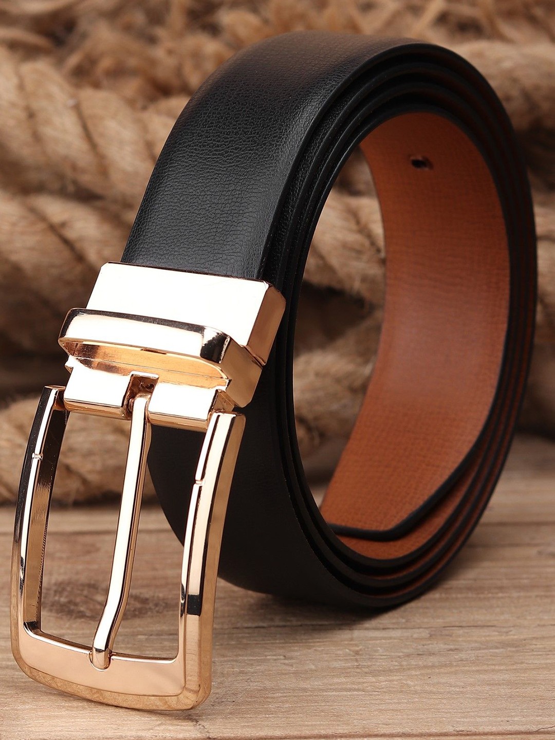 

Killer Men Textured Reversible Formal Belt, Black