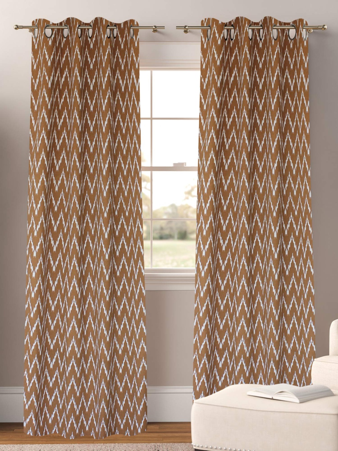 

Dekor World Multicoloured Set of 2 Long Door Curtain, Multi