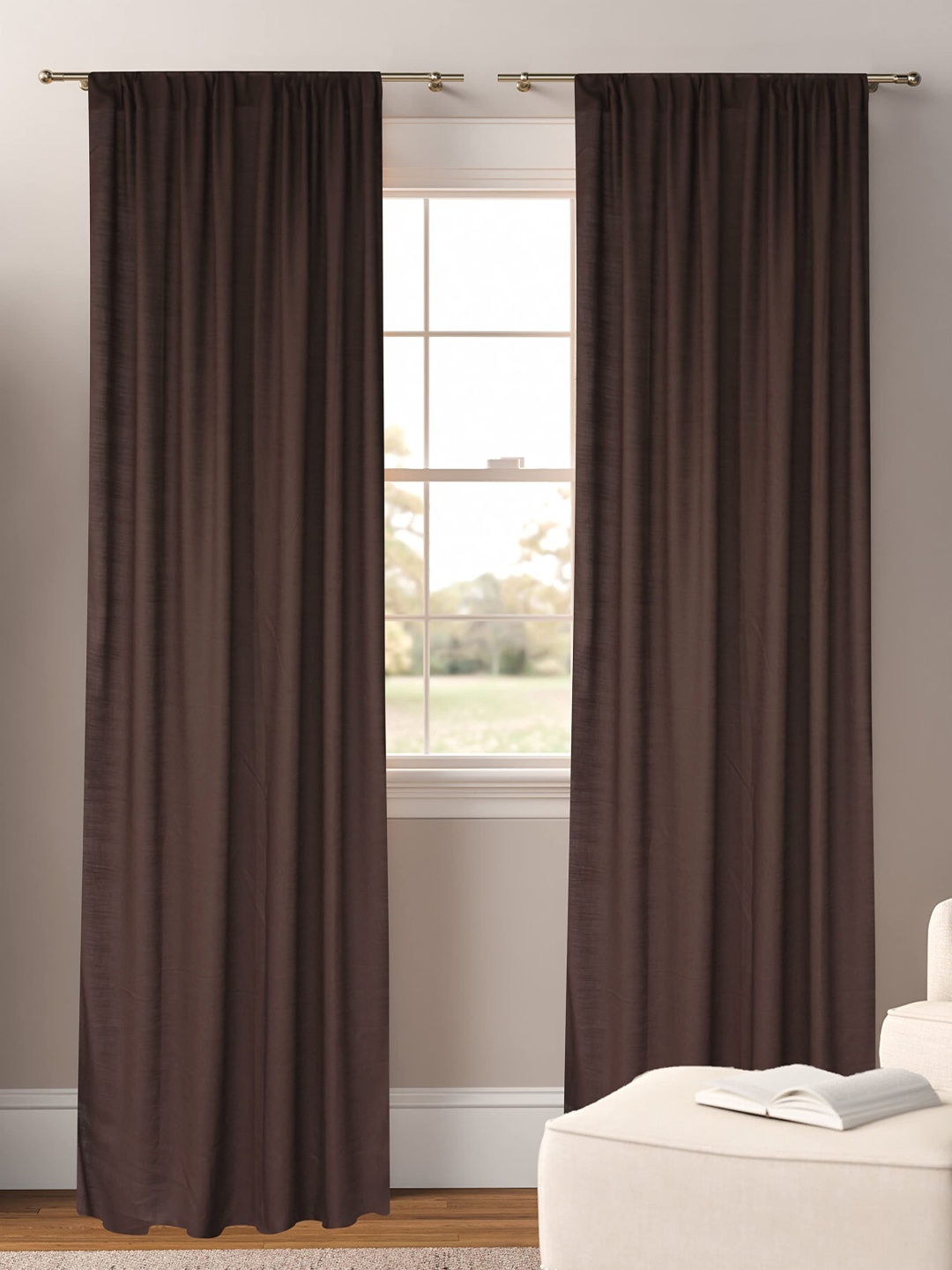 

Dekor World Multicoloured Set of 2 Sheer Long Door Curtain, Multi